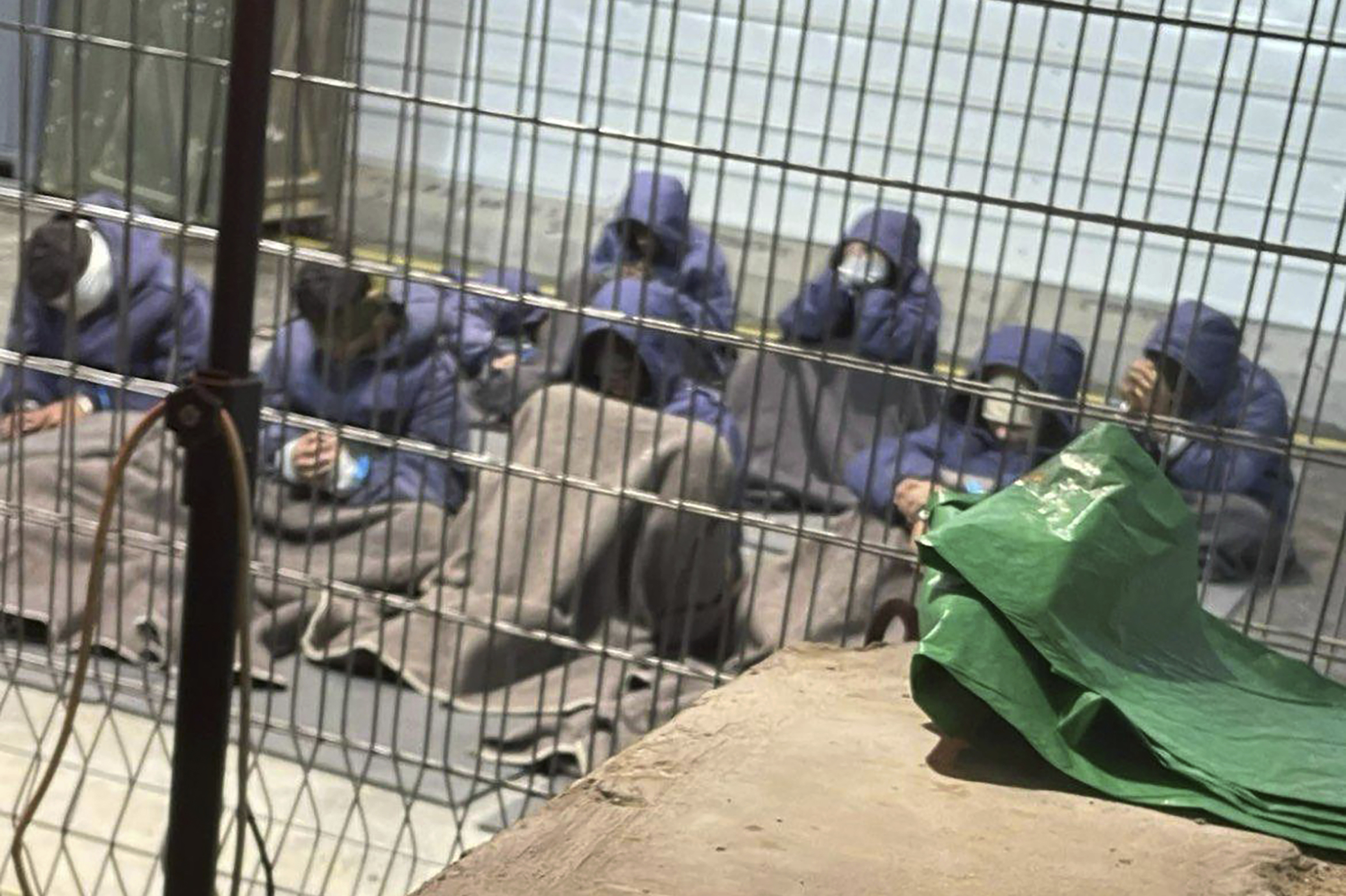 Palestinian prisoners captured in the Gaza Strip by Israeli forces.