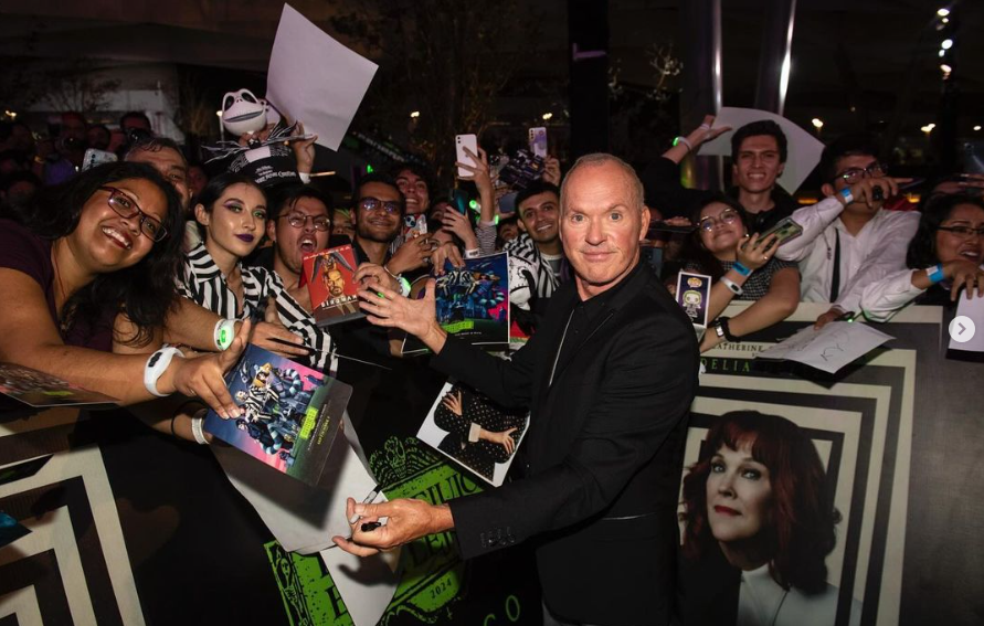 Michael Keaton during the promotion of 'Beetlejuice Beetlejuice'