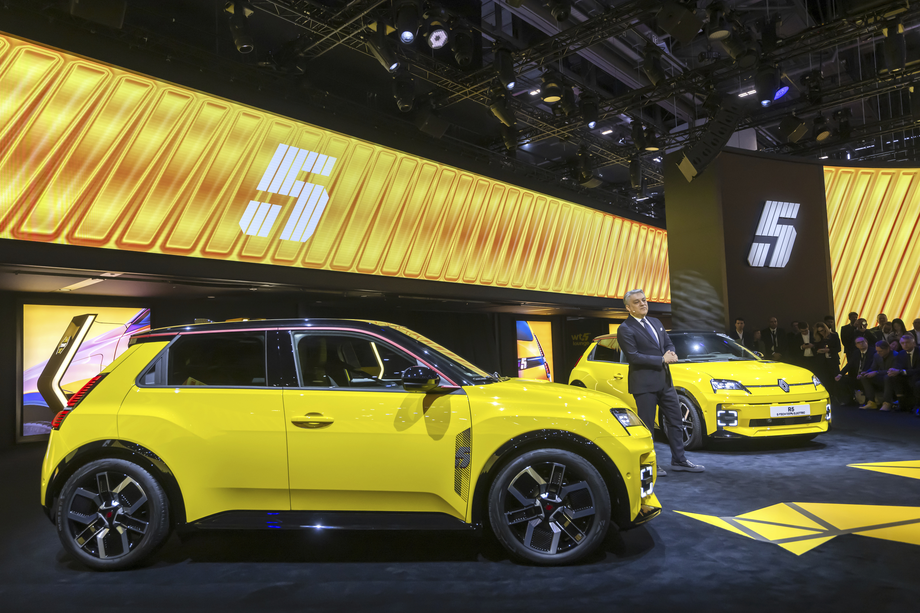 Renault group's general director Luca De Meo presents the New Renault R5 E-Tech electric model car