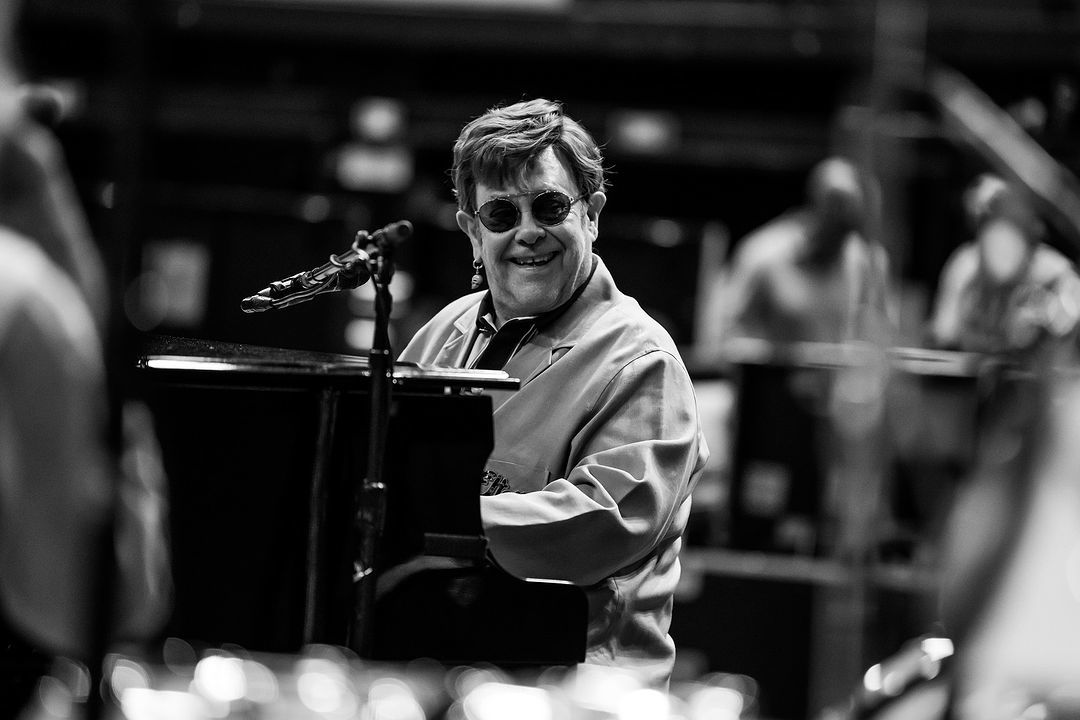 Elton John at Glastonbury Festival a year ago