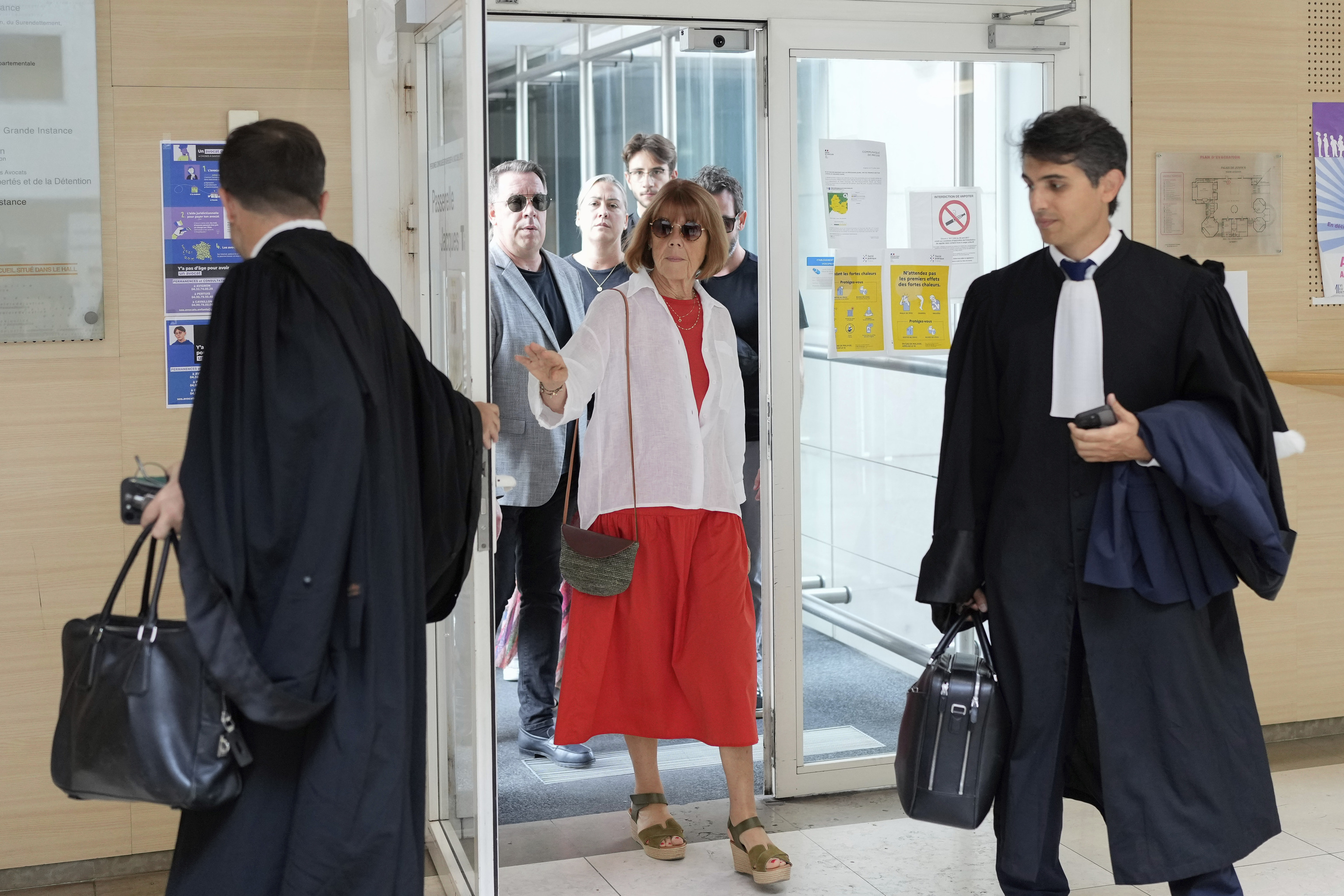 Gisele Pelicot arrives in the Avignon court house, in Avignon, southern France.