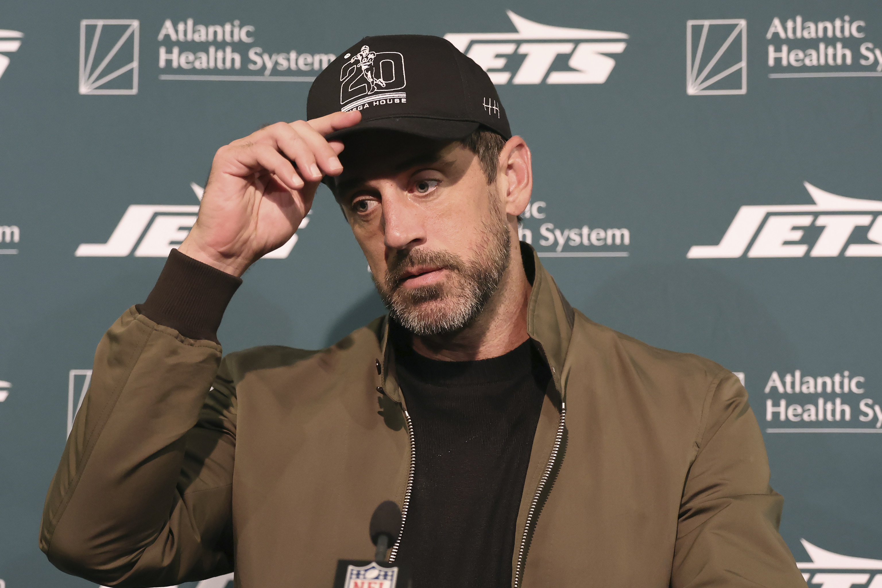 New York Jets quarterback Aaron Rodgers.