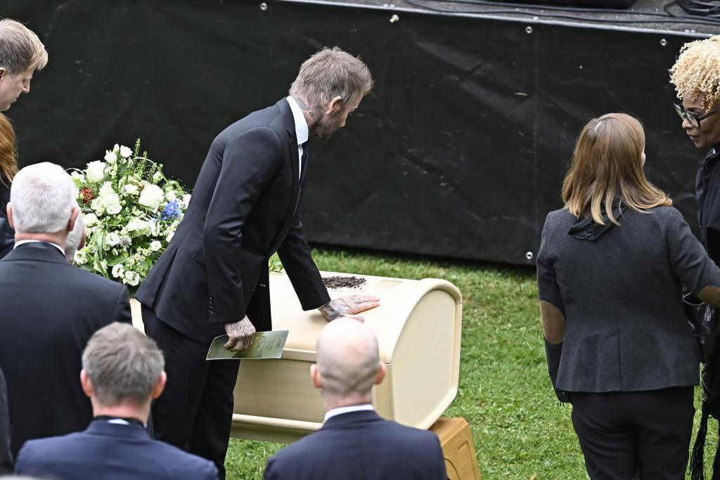 Beckham at the homestead museum where the funeral service for Eriksson.