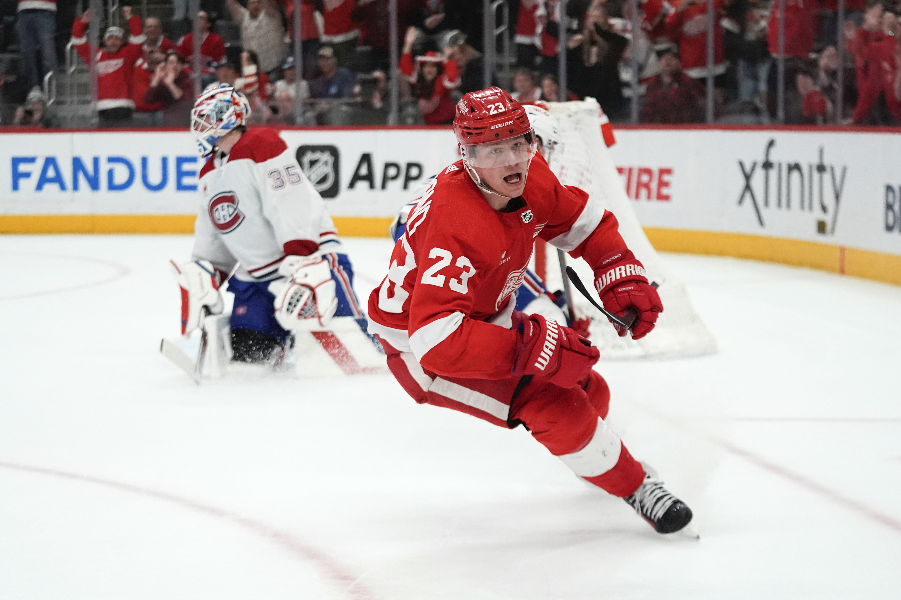 Detroit Red Wings left wing Lucas Raymond