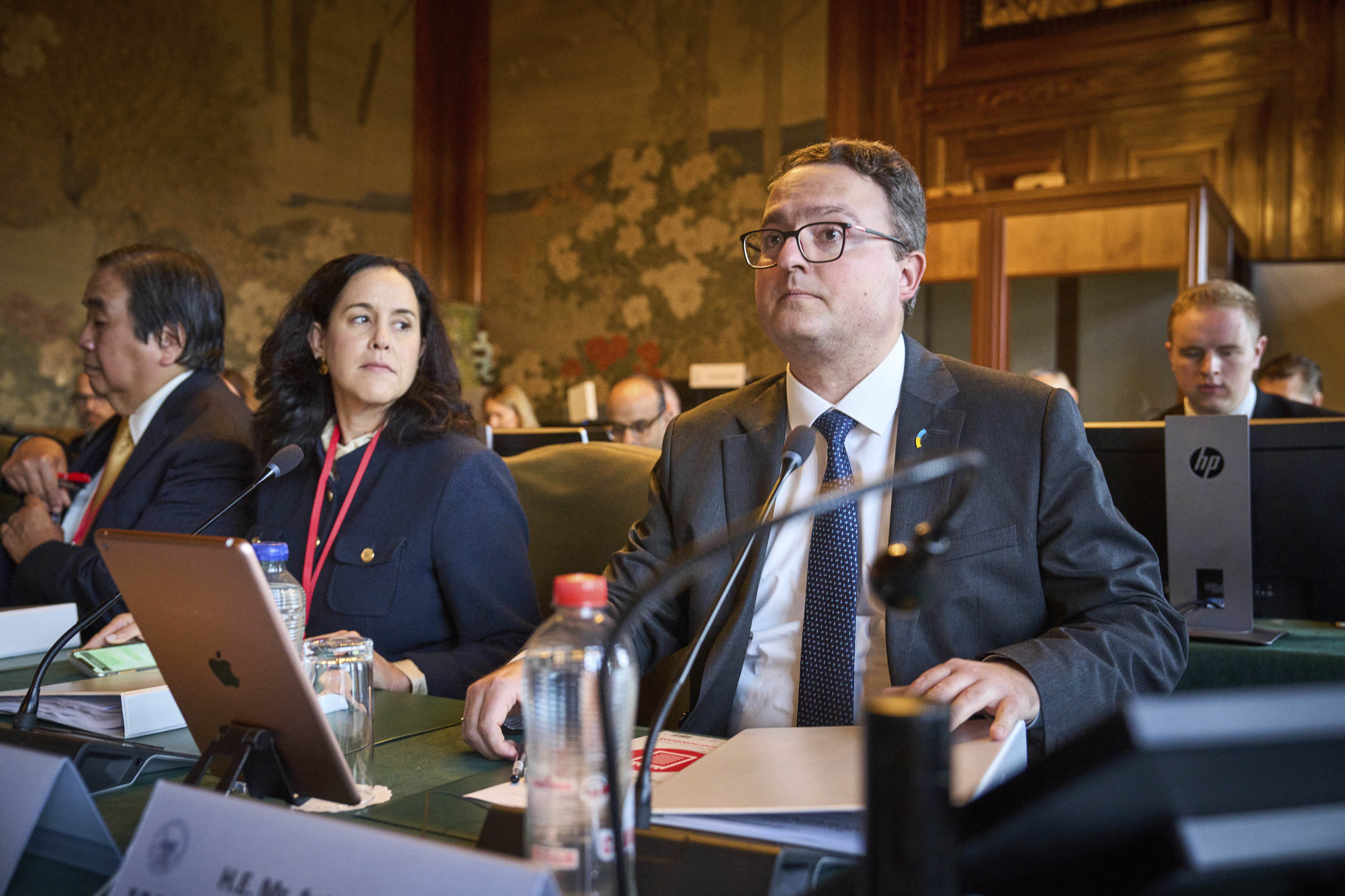 The Ukrainian delegation at the start of PCA Case between Ukraine and the Russian Federation in the Netherlands