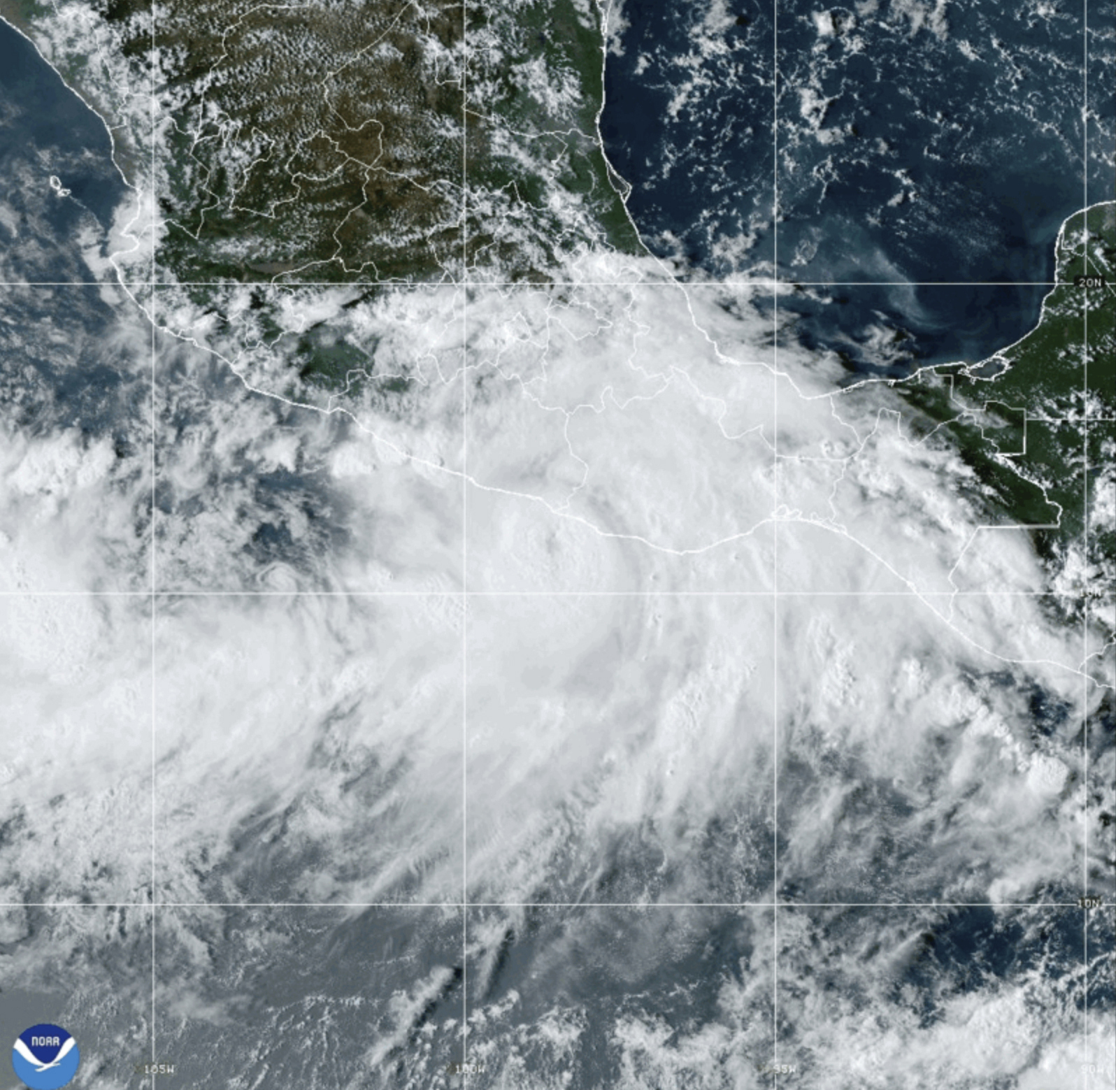 Hurricane John near southern Mexico