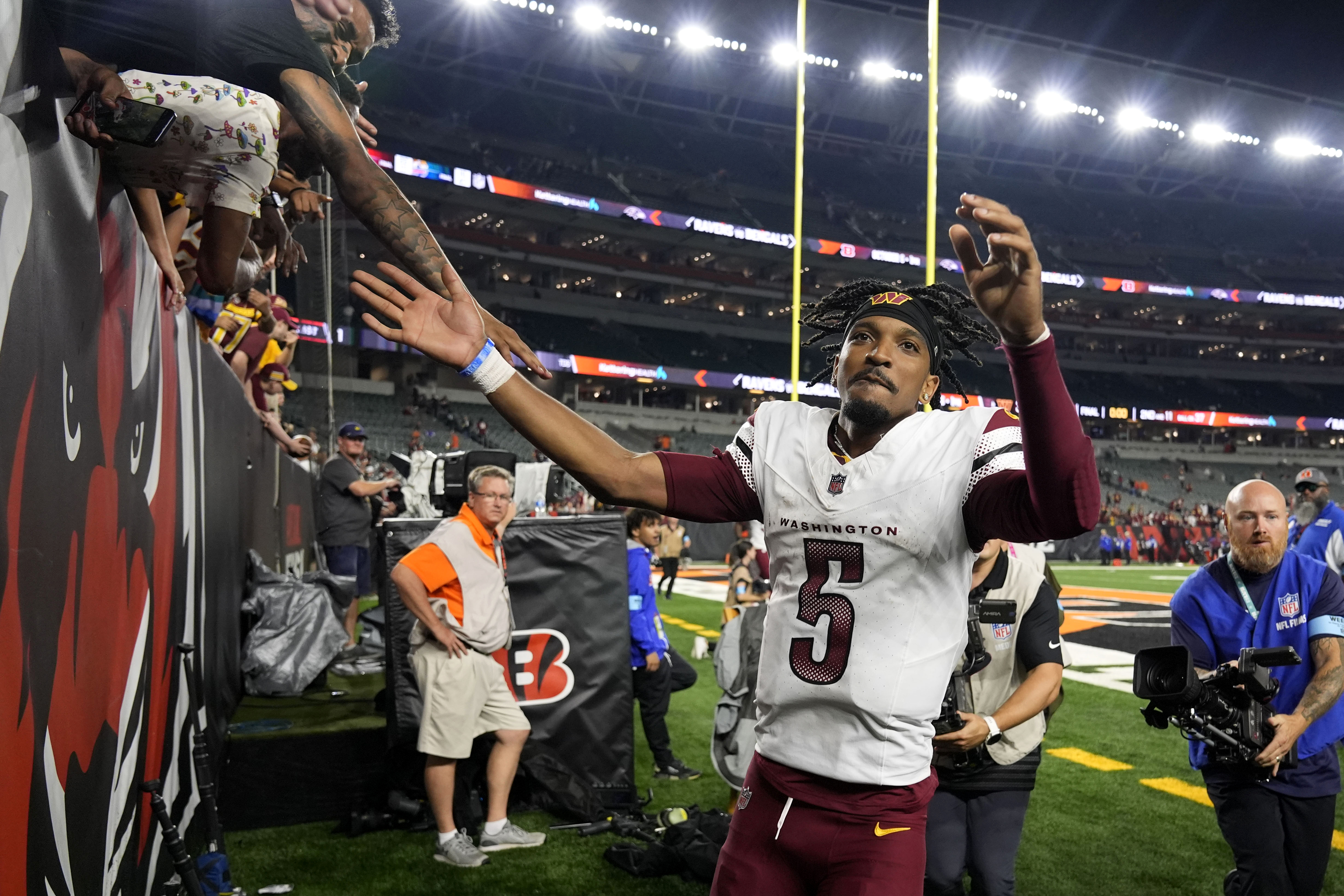 Washington Commanders quarterback Jayden Daniels