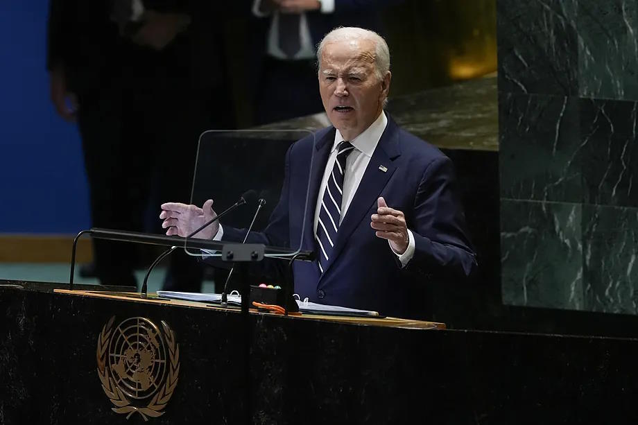 United States President, Joe Biden, addressing the General Assembly.