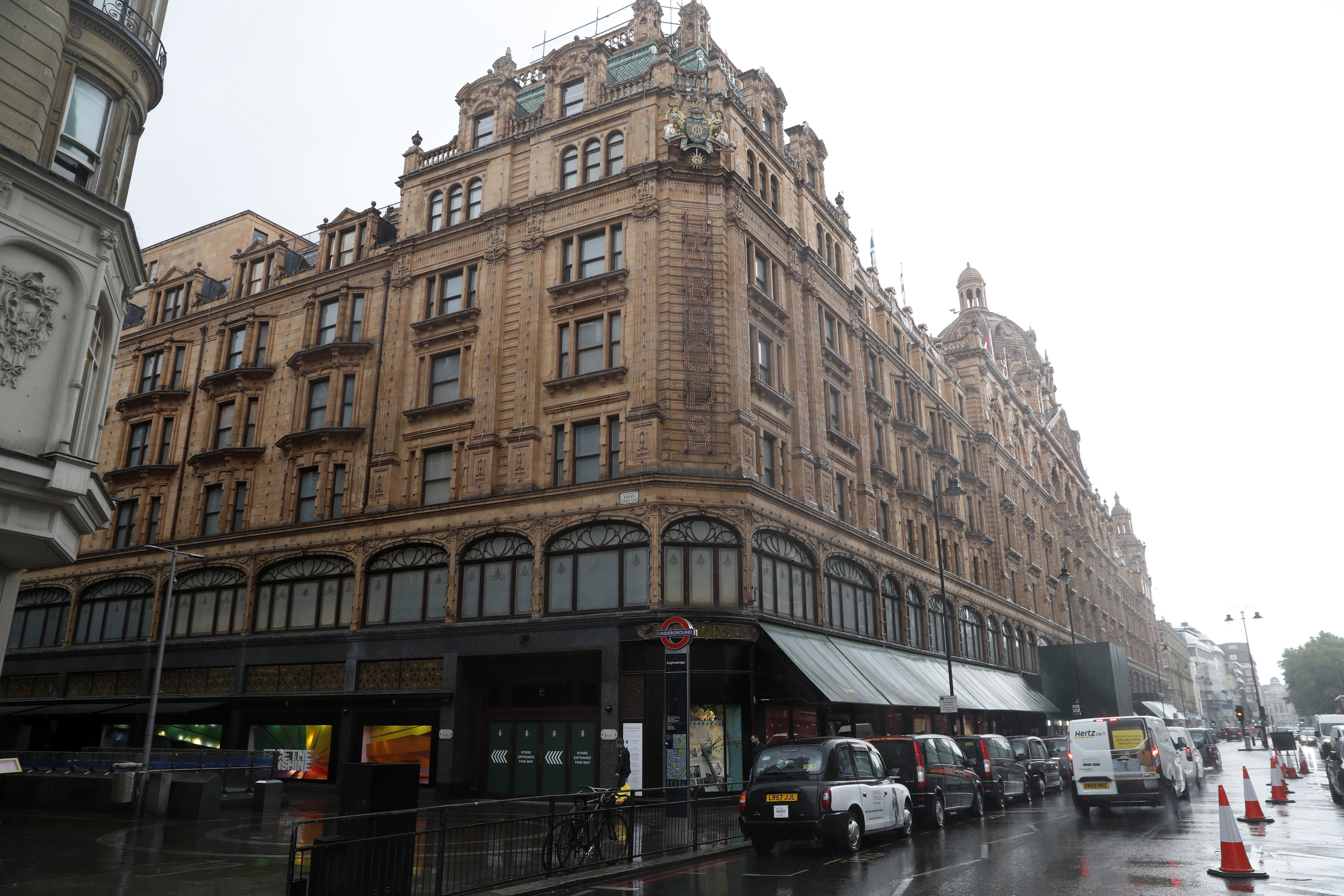 A general view of Harrods department store in London