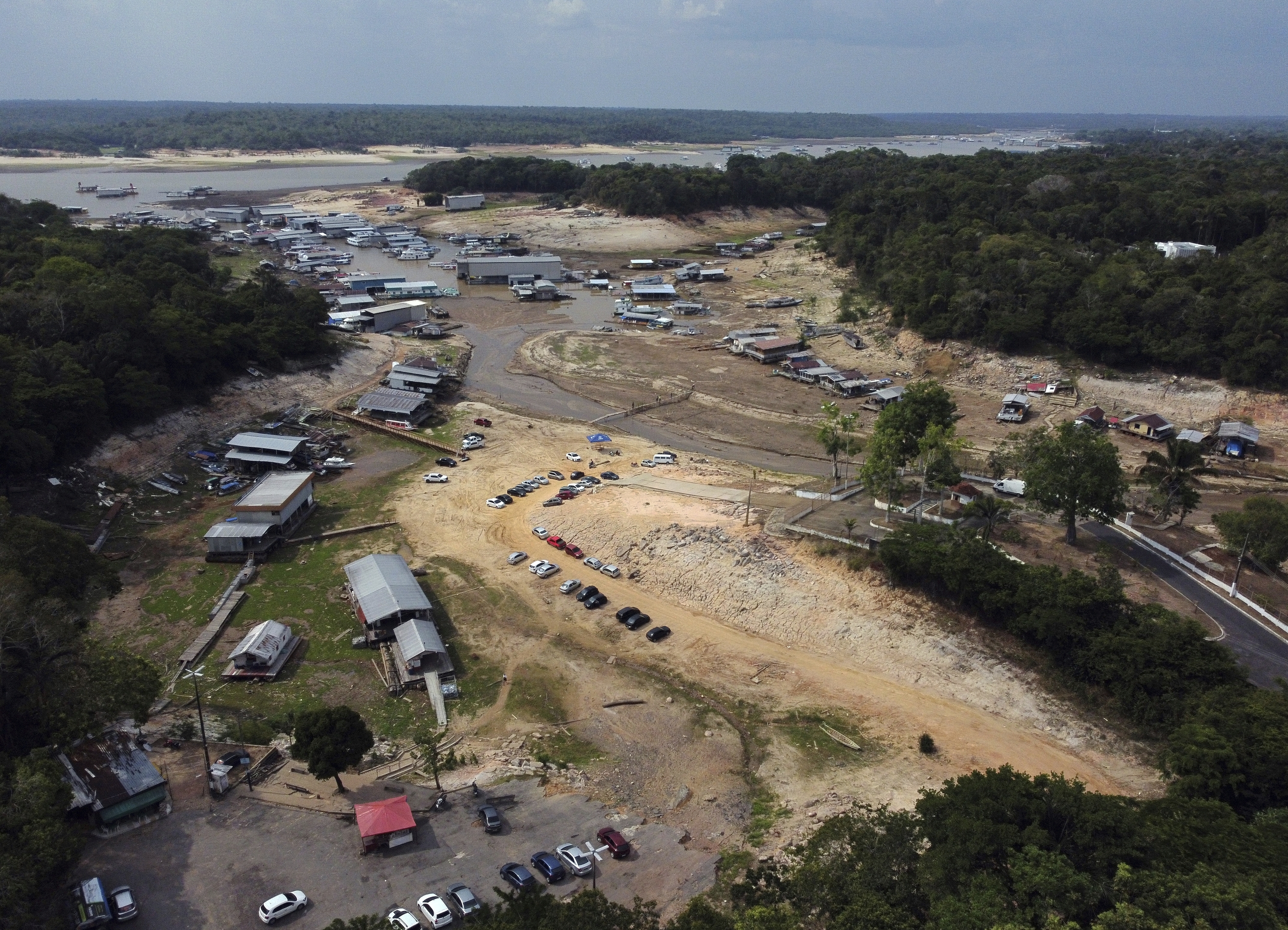 The Taruma Acu River is visible during a severe drought in Manaus, state of Amazonas, Brazil.