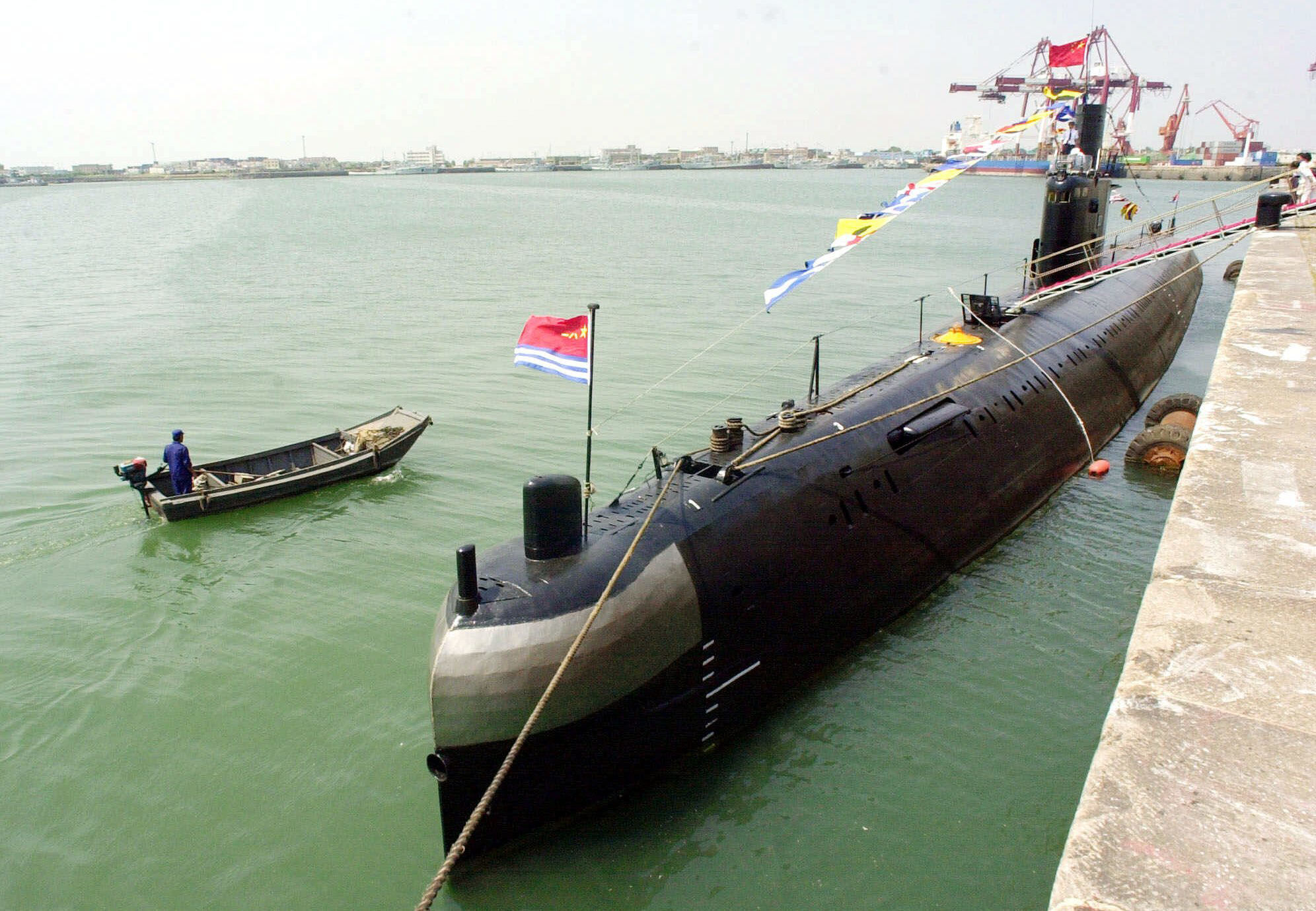 A Chinese submarine.