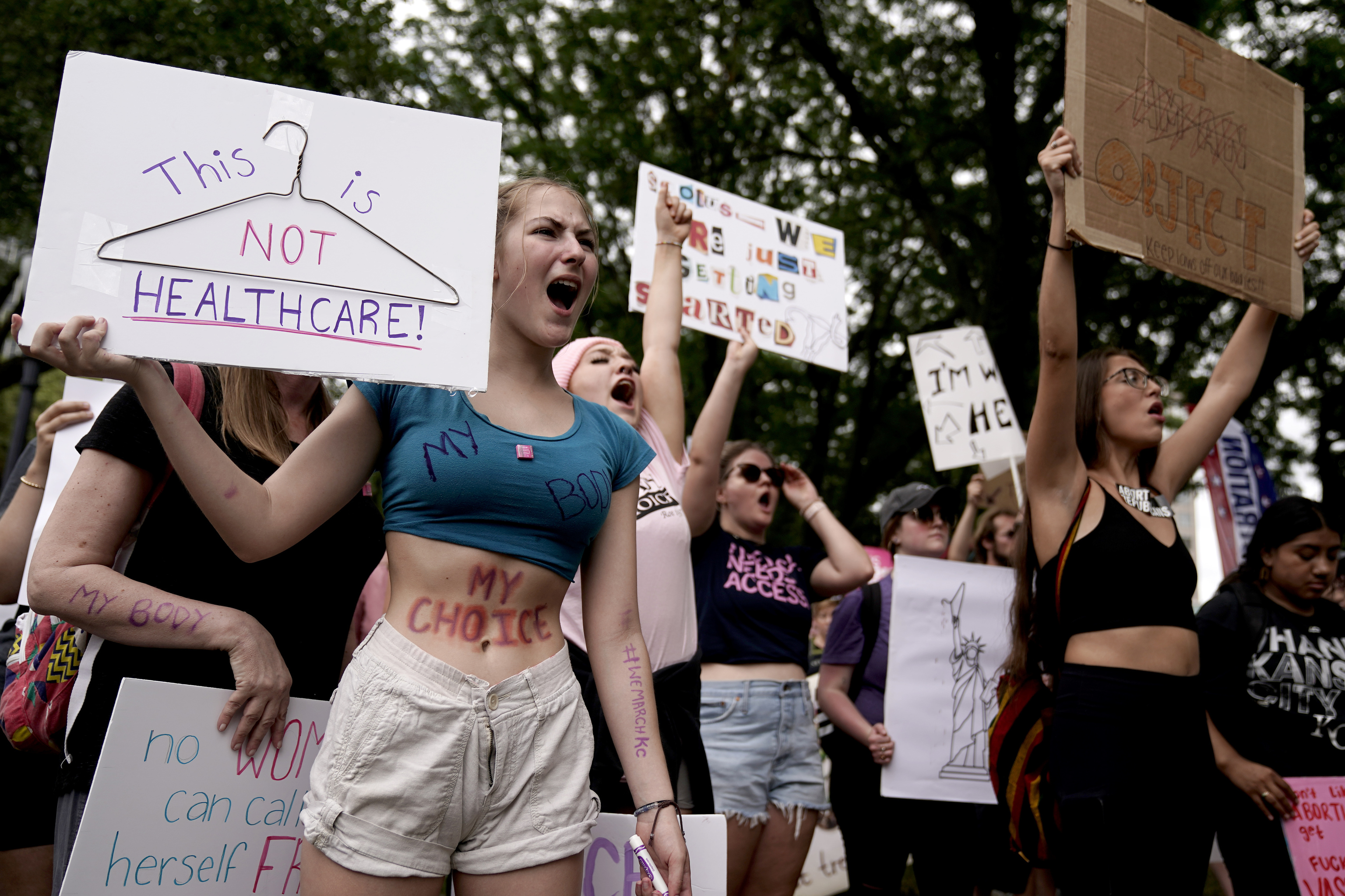 People rally in support of abortion rights