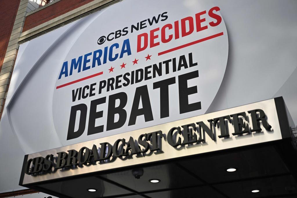 CBS Broadcast Center ahead of the US vice presidential debate.