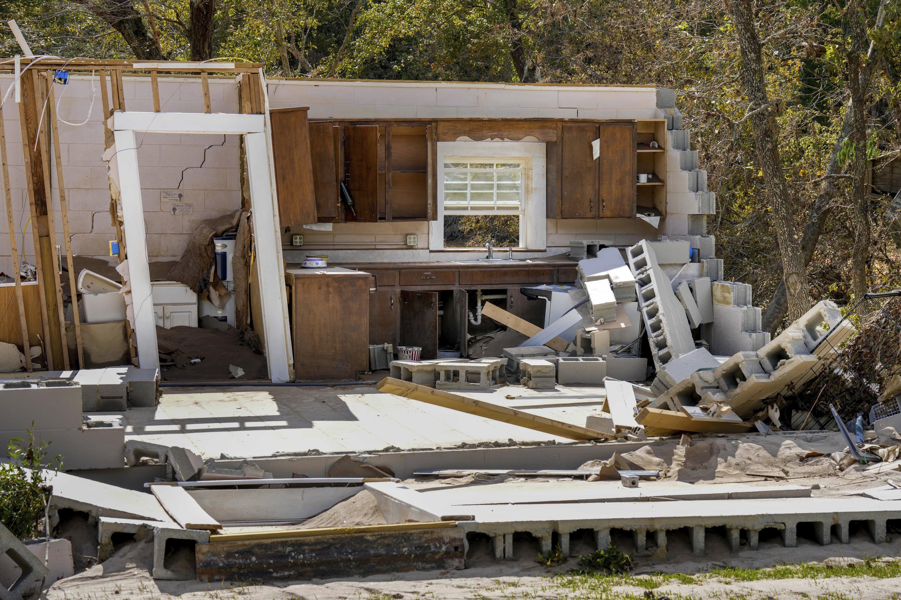 Home that was destroyed by Hurricane Helene.