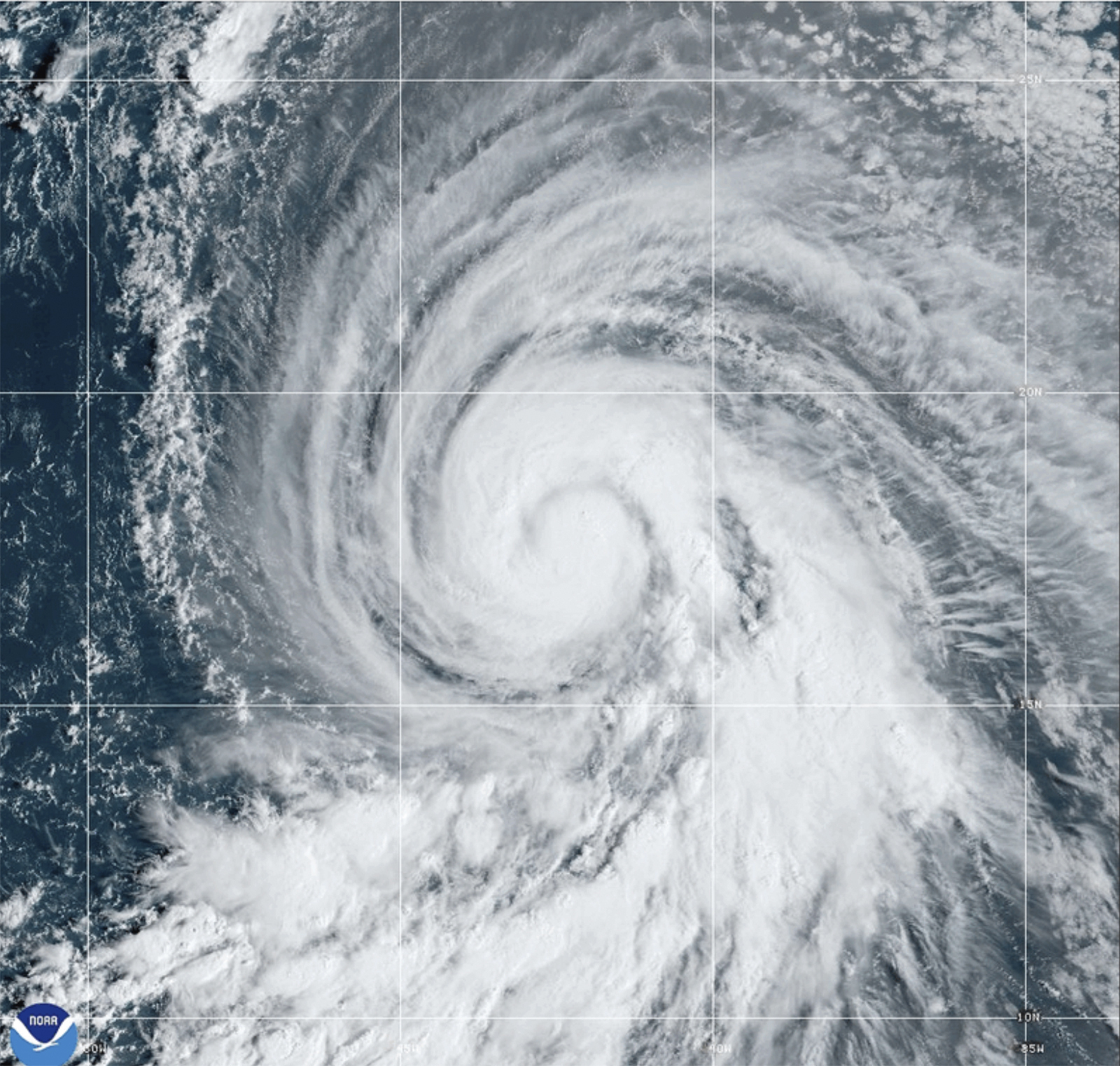 This Satellite image provided by NOAA shows Hurricane Kirk.