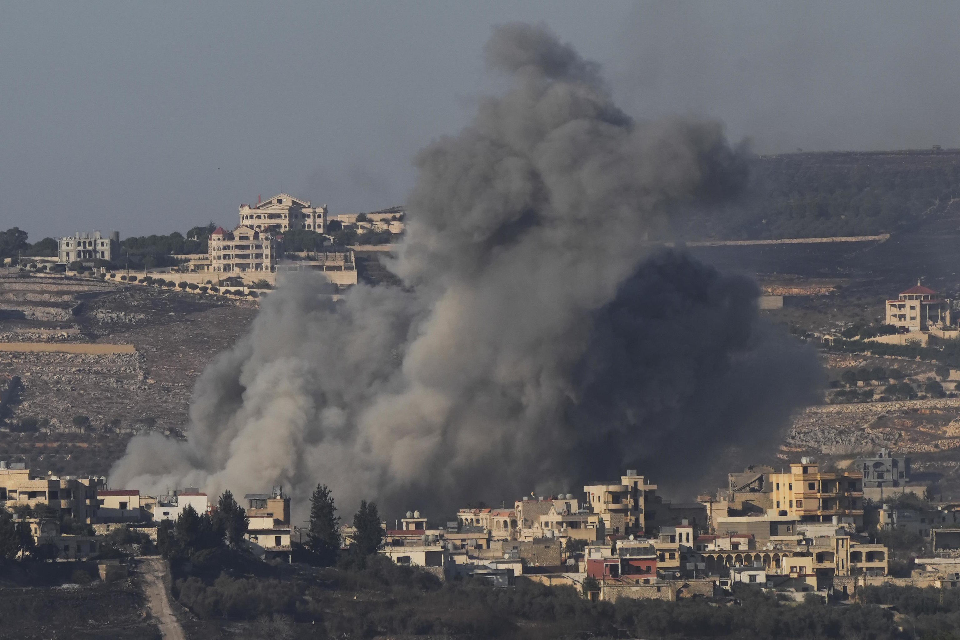 Smoke rises following an Israeli bombardment in southern Lebanon.