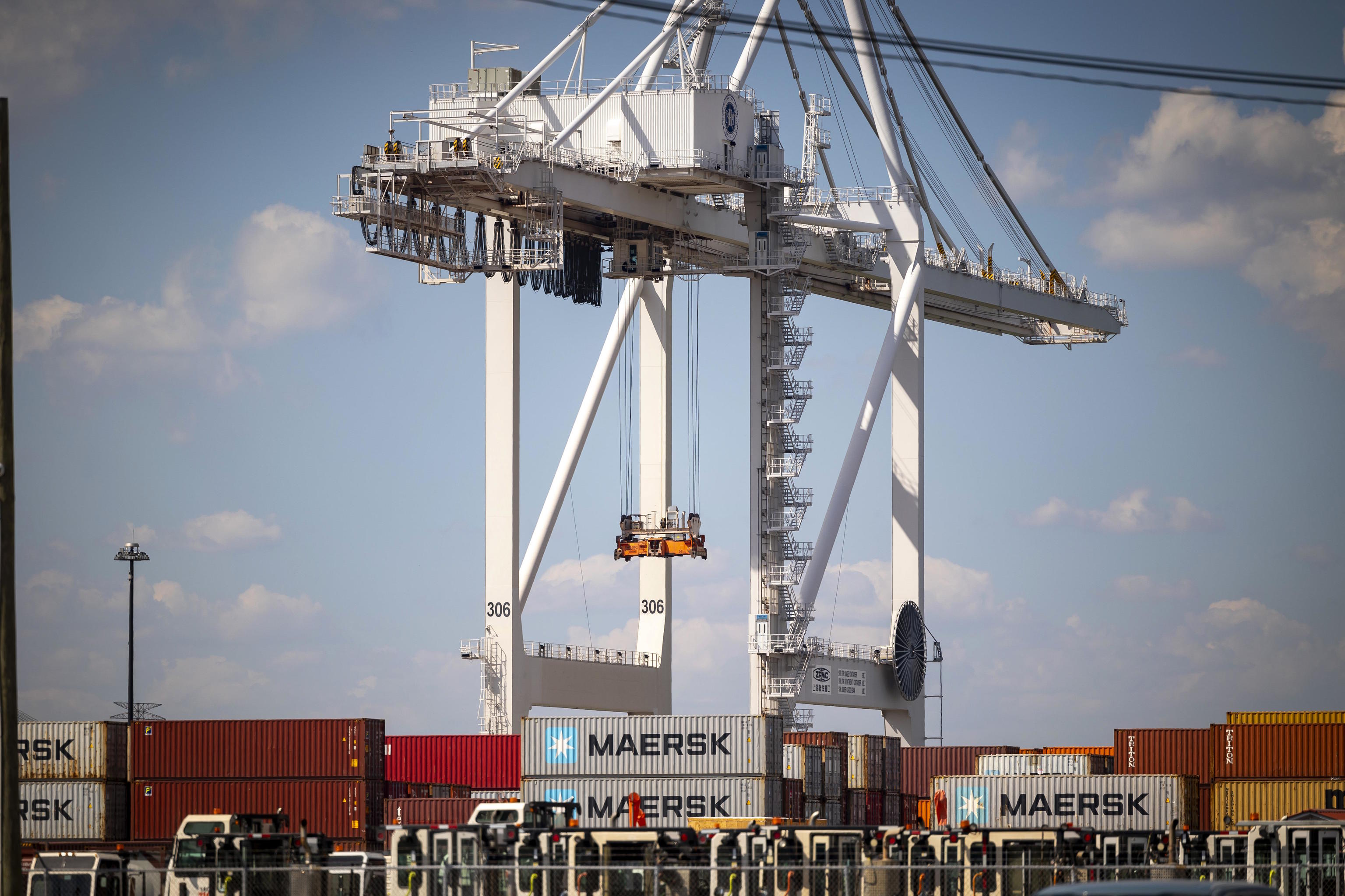 Work is completely stopped at the Barbours Cut Container Terminal.