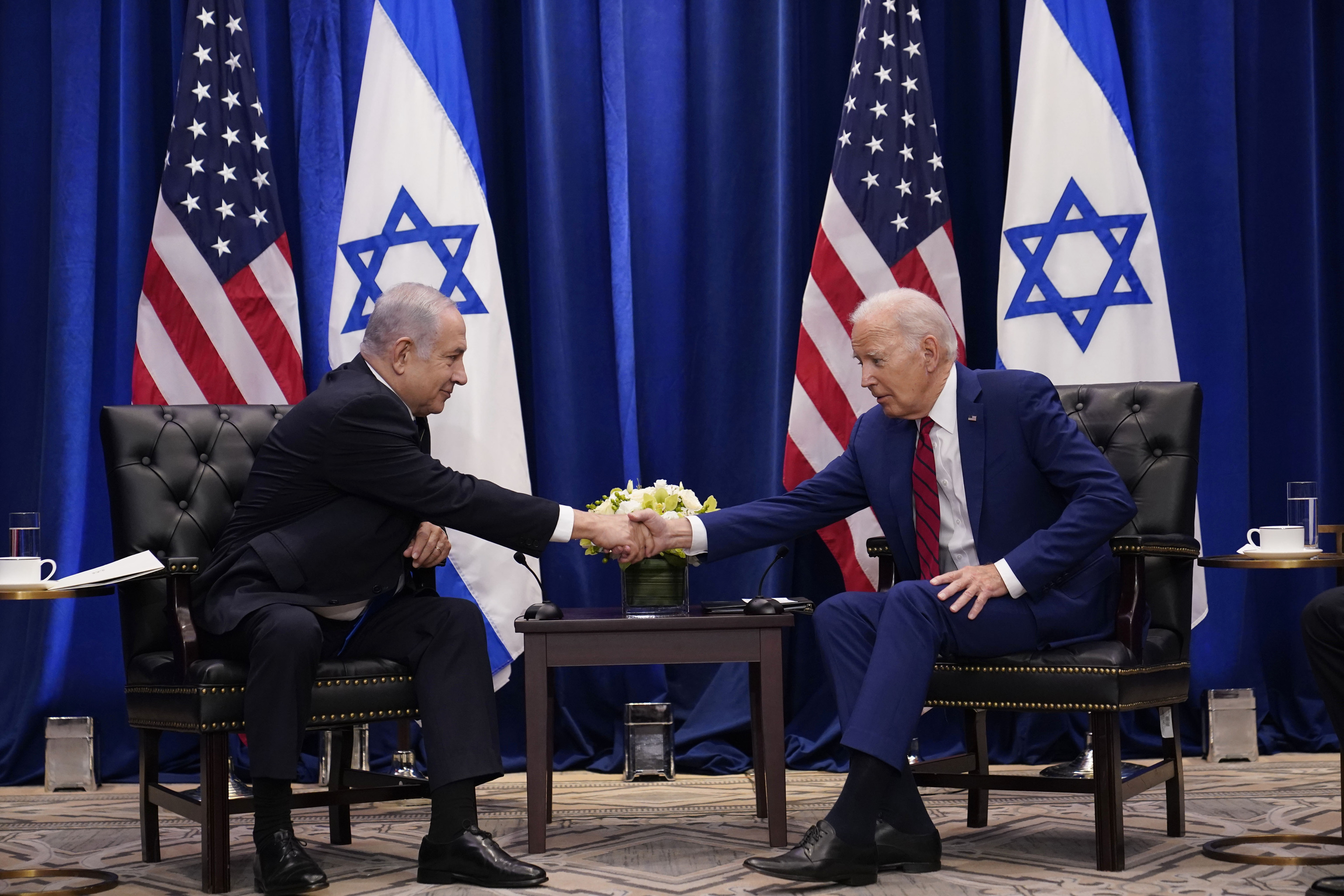 Israeli Prime Minister Benjamin Netanyahu and U.S. President Joe Biden.