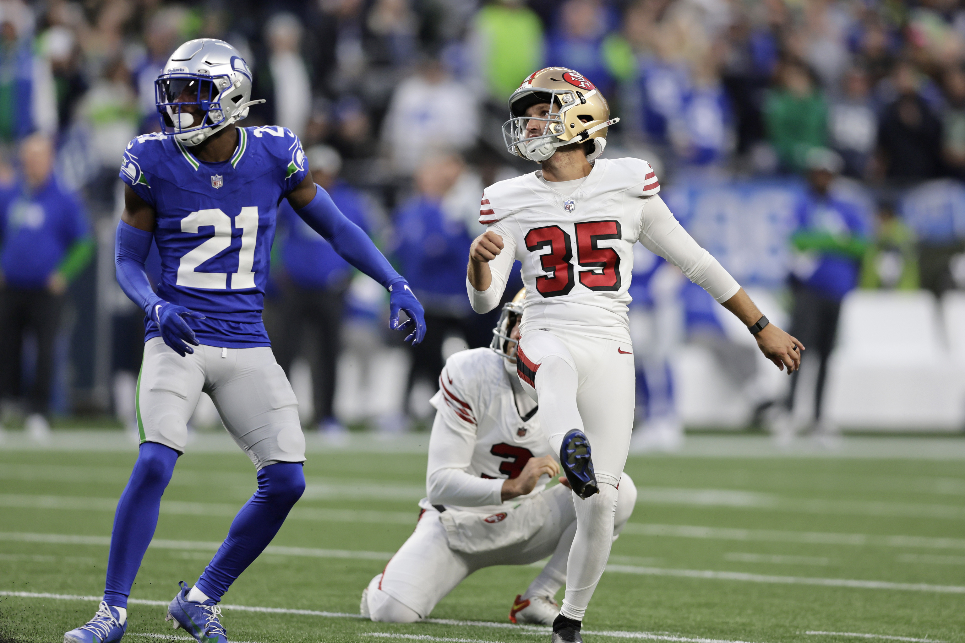 San Francisco 49ers kicker Matthew Wright (35)