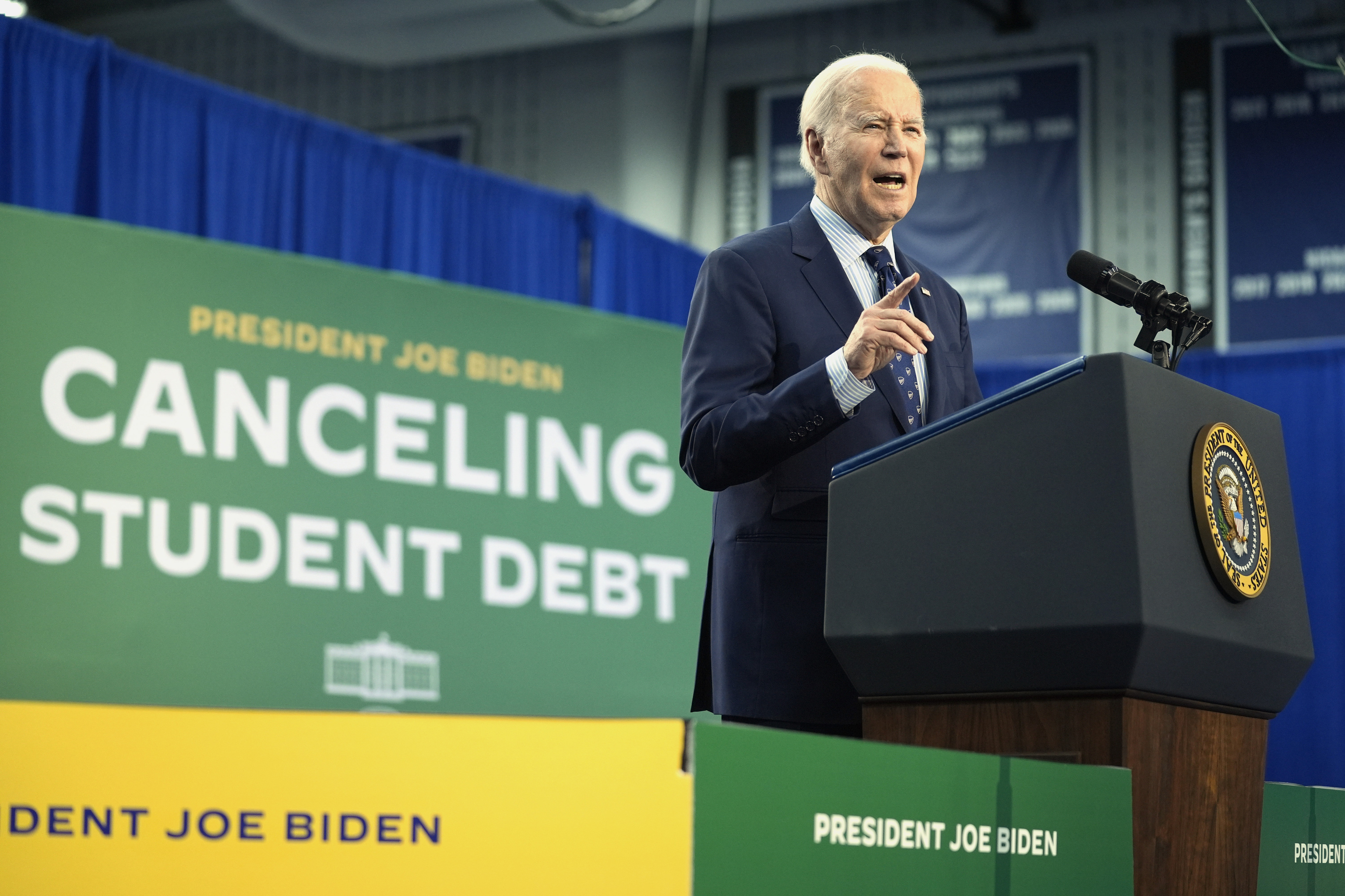 President Joe Biden speaks about student loan debt