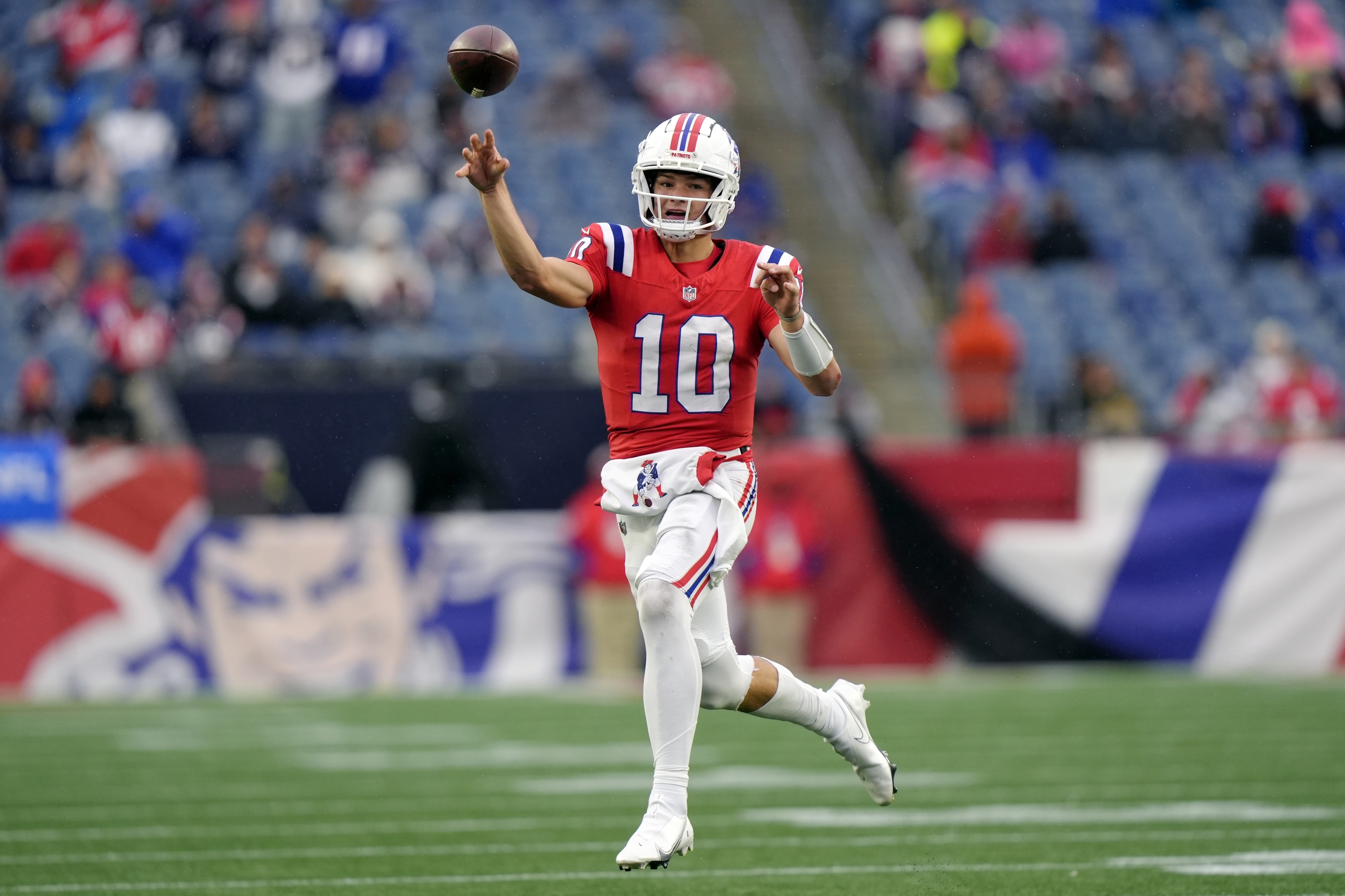 New England Patriots quarterback Drake Maye