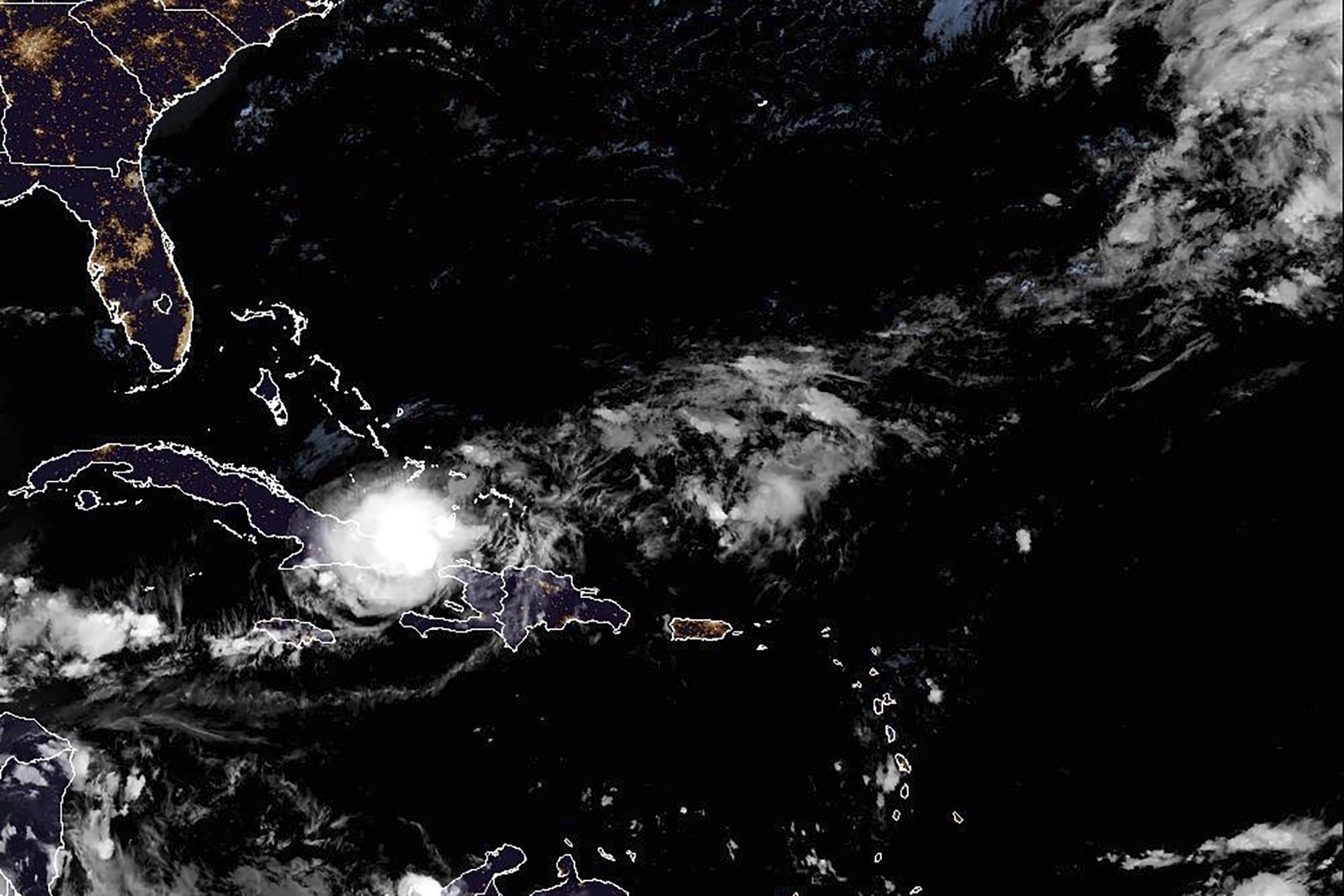 This satellite image shows Hurricane Oscar.