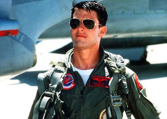 Frame from the movie 'Top Gun'.