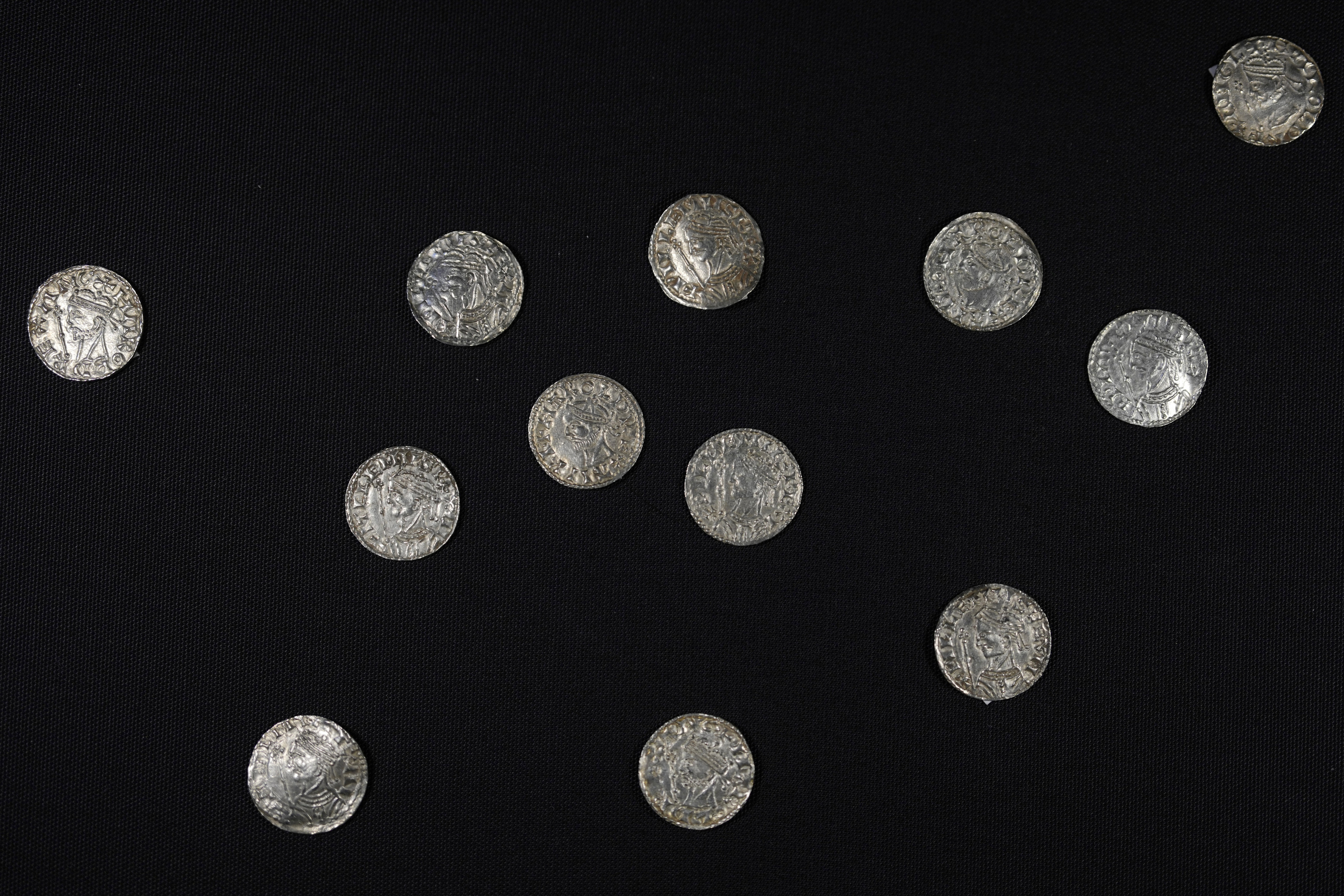 A selection of coins dating from the time around the Norman Invasion of Britain in 1066,