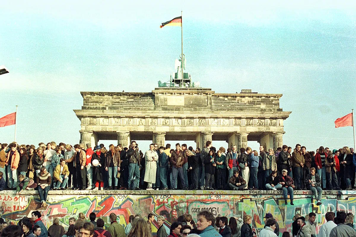 The fall of the Berlin Wall in 1989, the beginning of a new era.