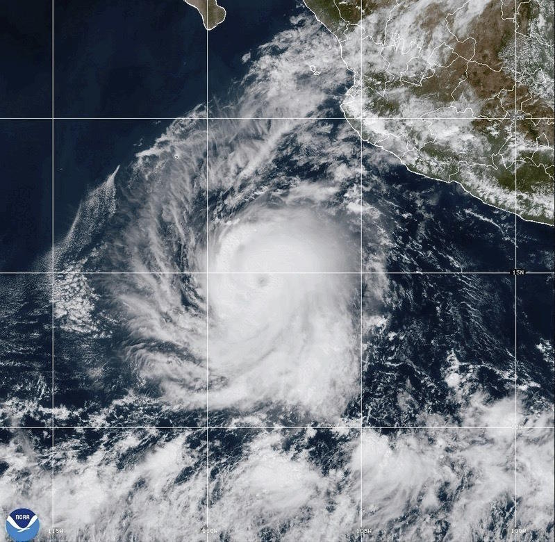 Satellite image provided by NOAA shows Hurricane Kristy.