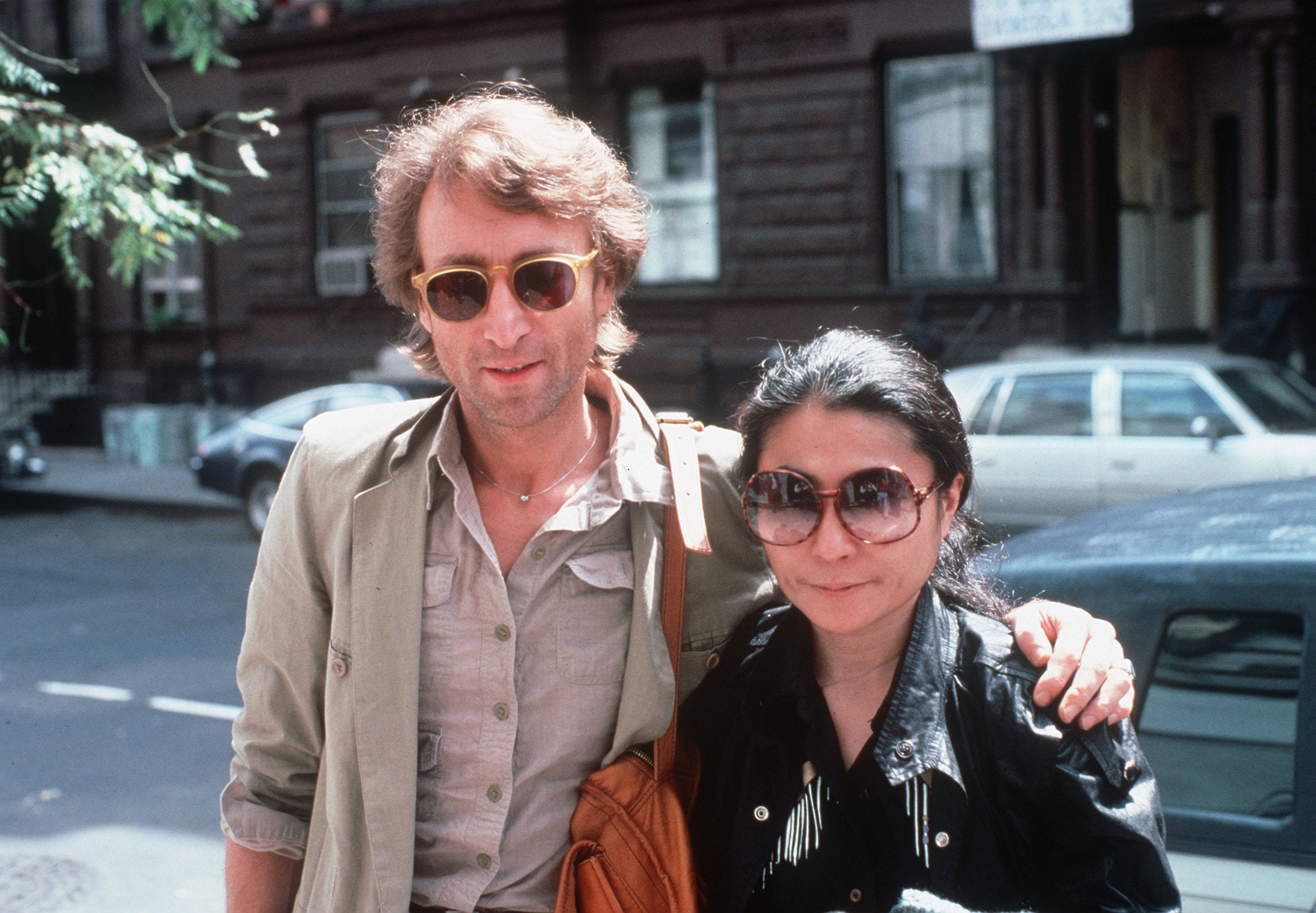 John Lennon and his wife Yoko Ono in 1980.