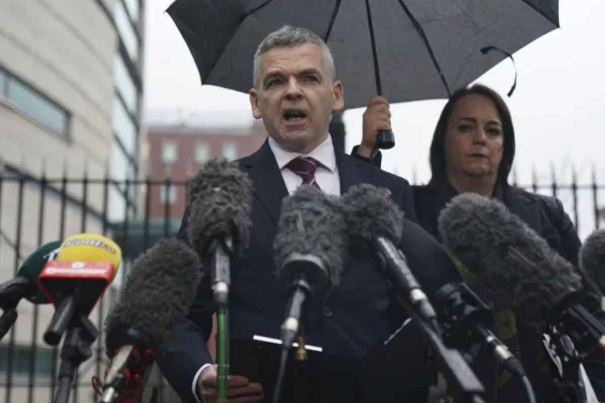 Detective Chief Superintendent Eamonn Corrigan, Police Service of Northern Ireland and Catherine Kierans, NI Public Prosecution Service, speak to the media  after prolific online predator Alexander McCartney was jailed for a minimum of 20 years