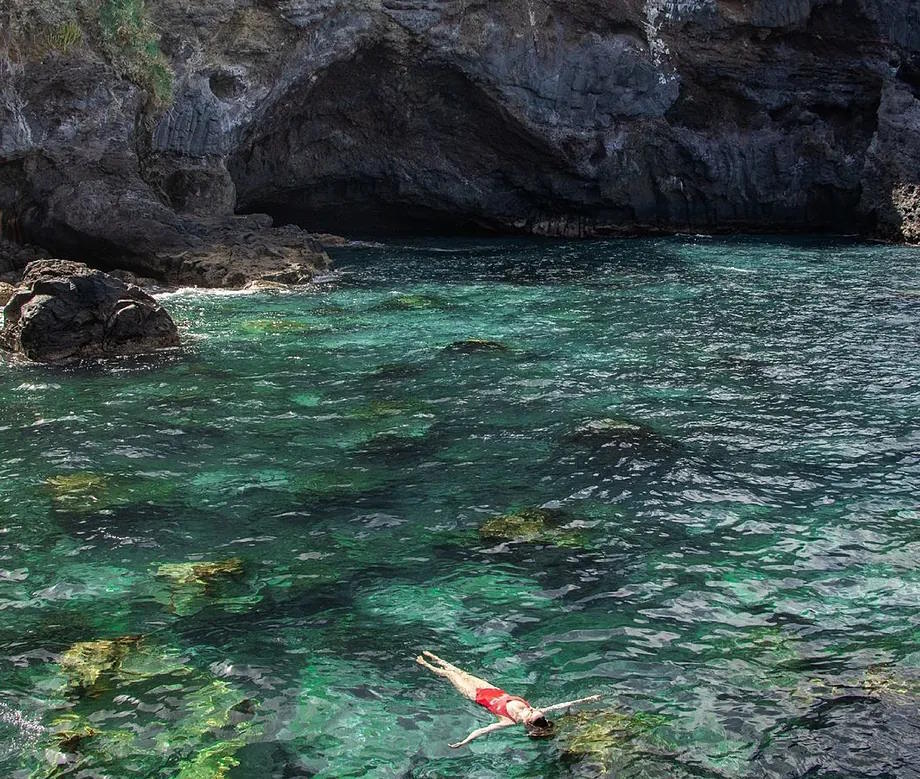 Swimming in Canarian waters.