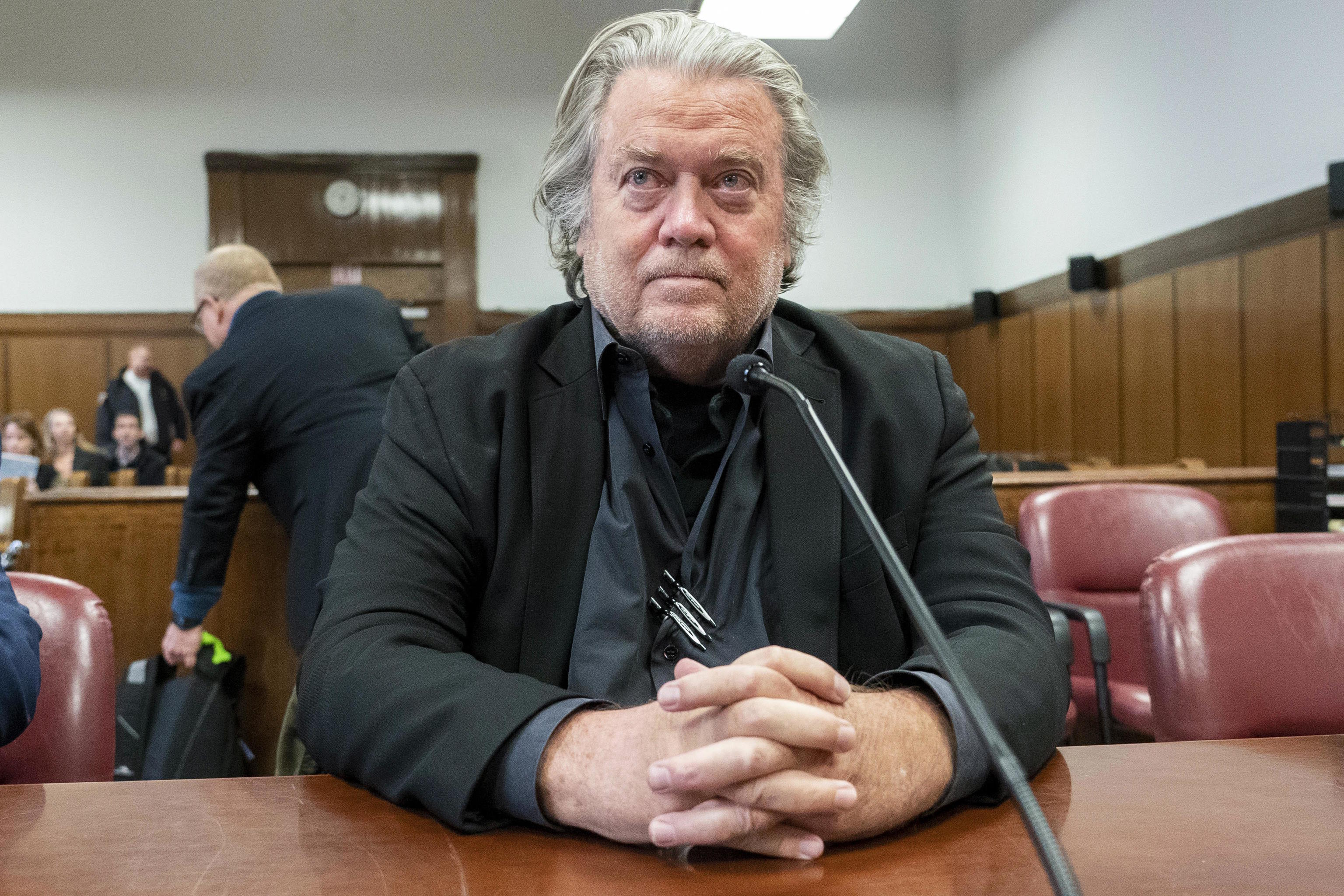 Steve Bannon appears in court in New York in 2023.