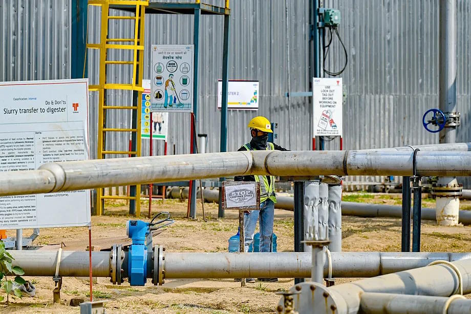 A biogas plant in India.