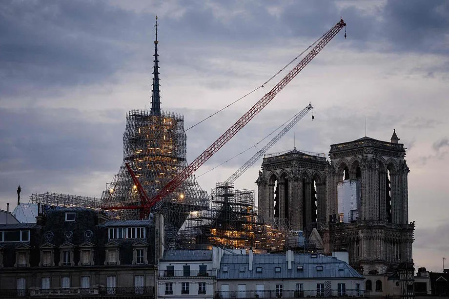 The Notre Dame Cathedral in Paris.