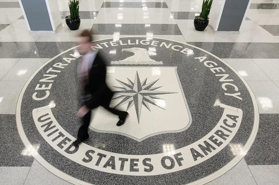 The lobby of the CIA headquarters building in McLean, Virginia.