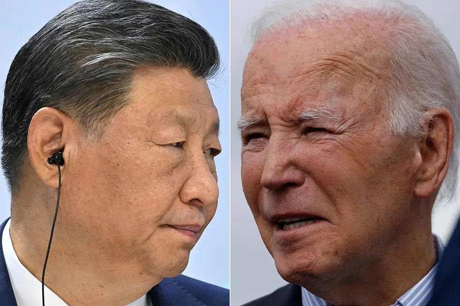 Xi Jinping and Joe Biden.