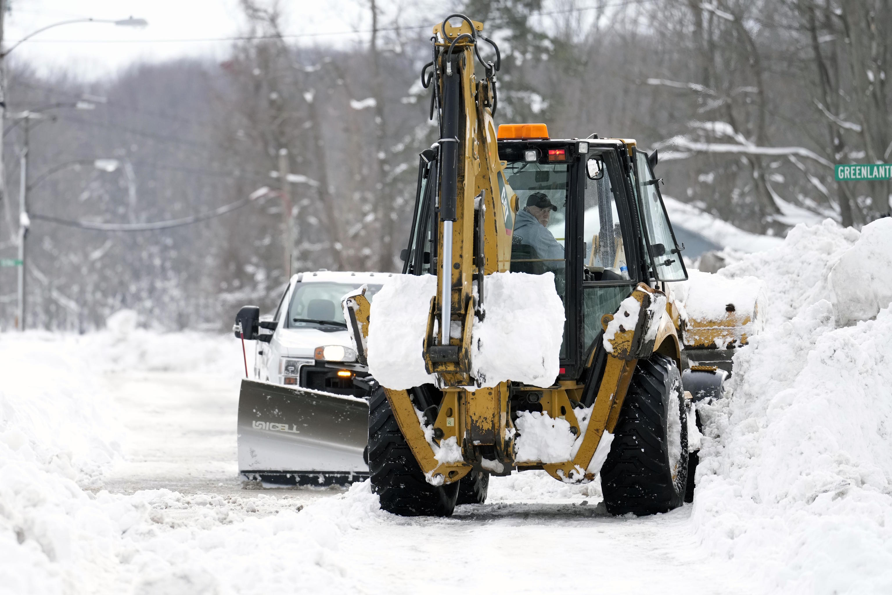 Heavy equipment to clear snow in Ohio.