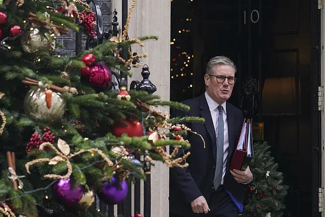 British Prime Minister, Keir Starmer at the door of Downing Street.