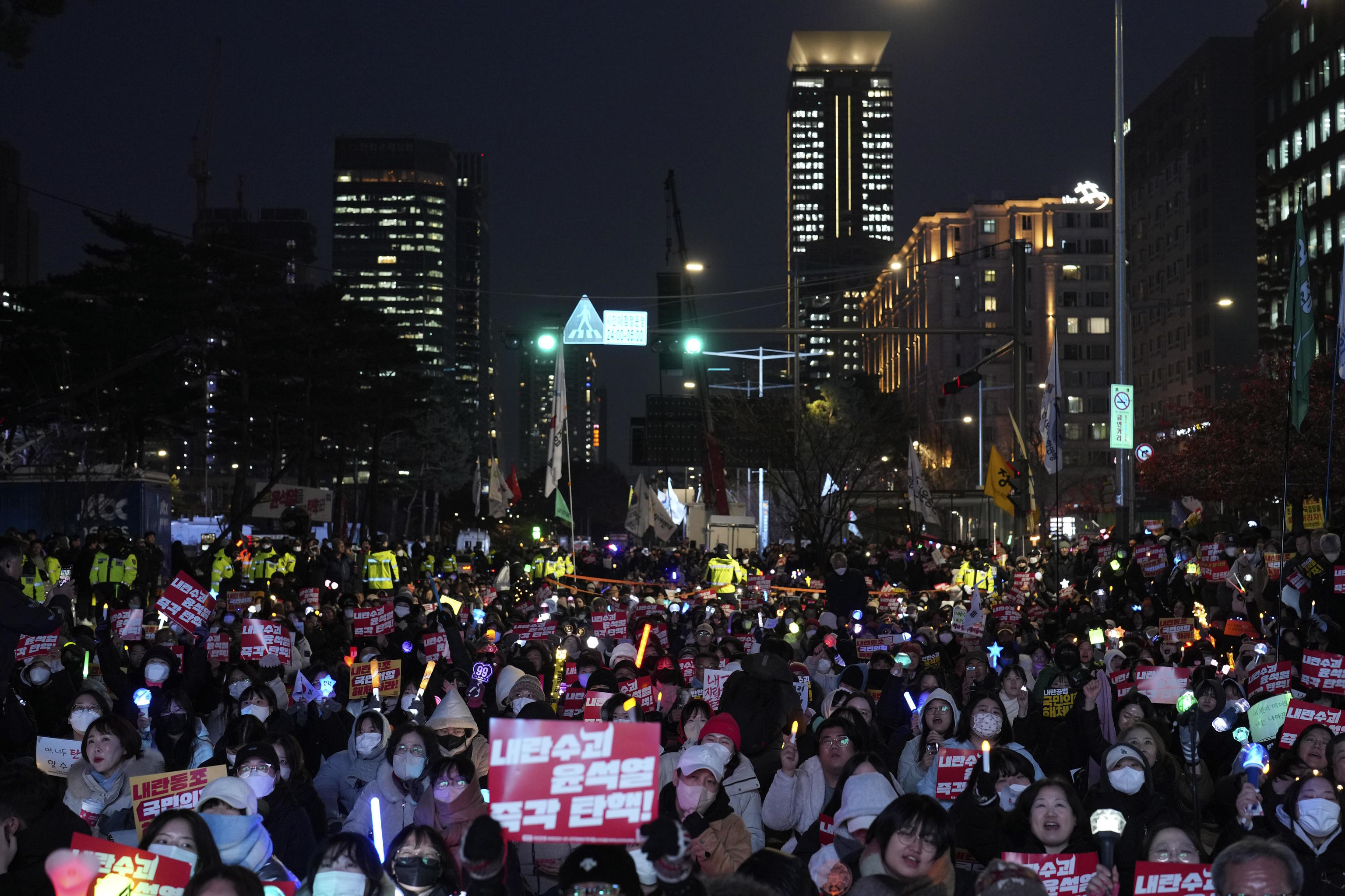 Participants demanding South Korean President impeachment.