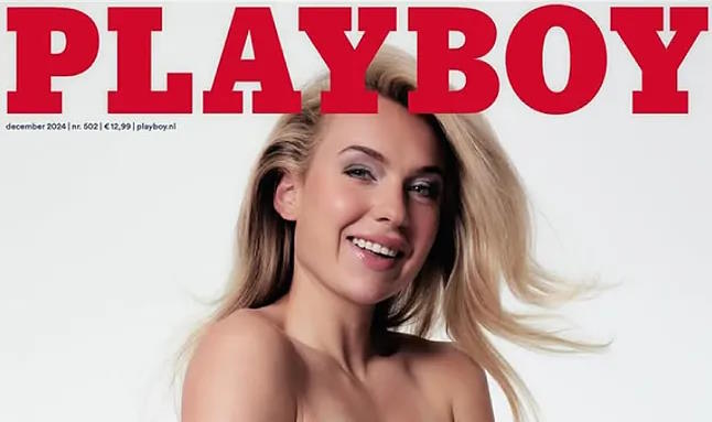 The cover of Playboy featuring Joy Beune.