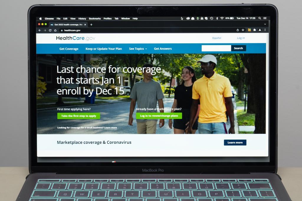 The healthcare.gov website