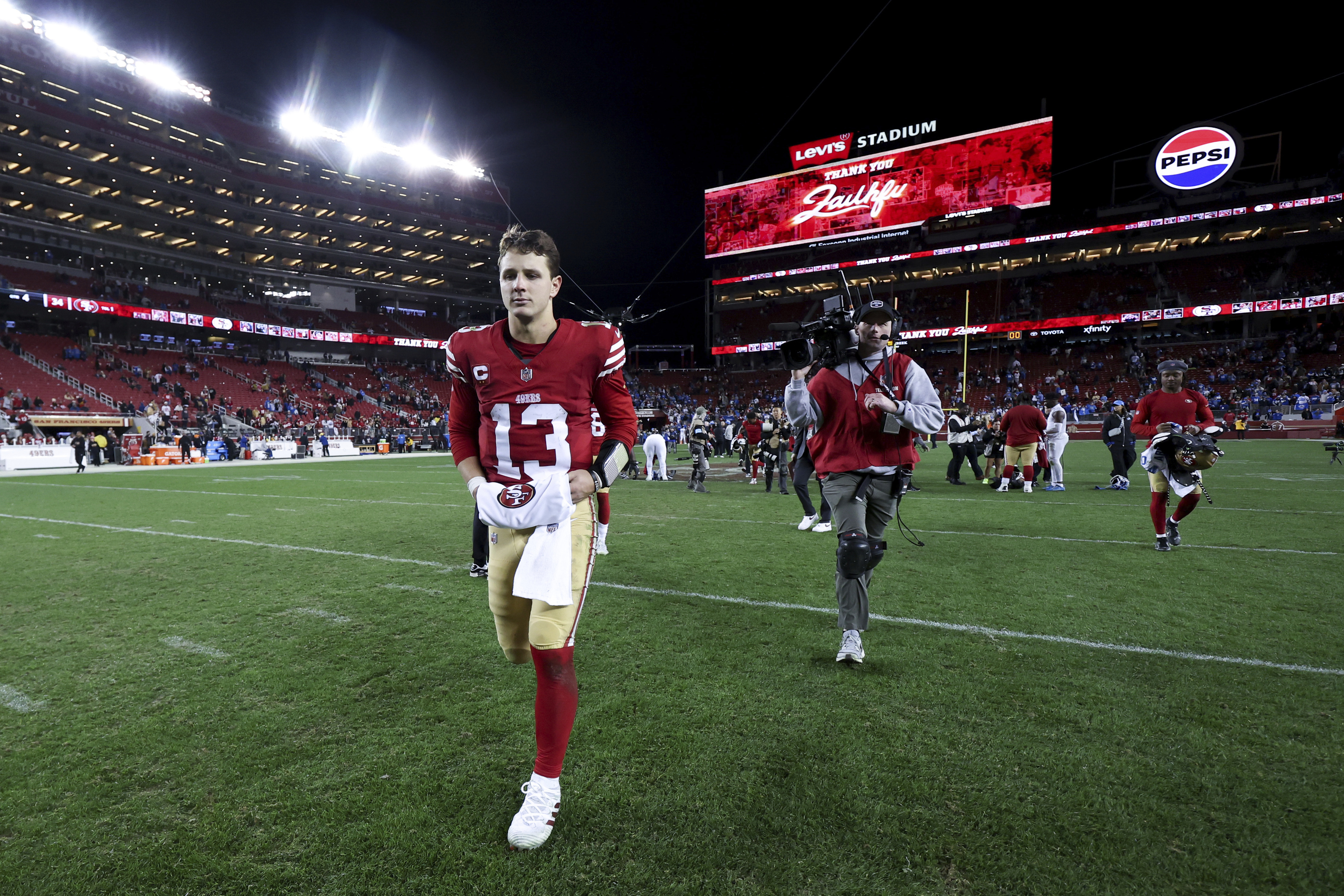 San Francisco 49ers quarterback Brock Purdy (13).