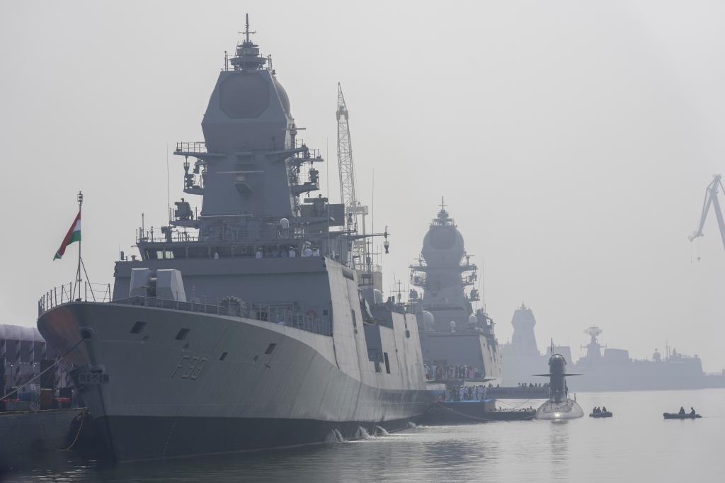 Naval dockyard in Mumbai, India