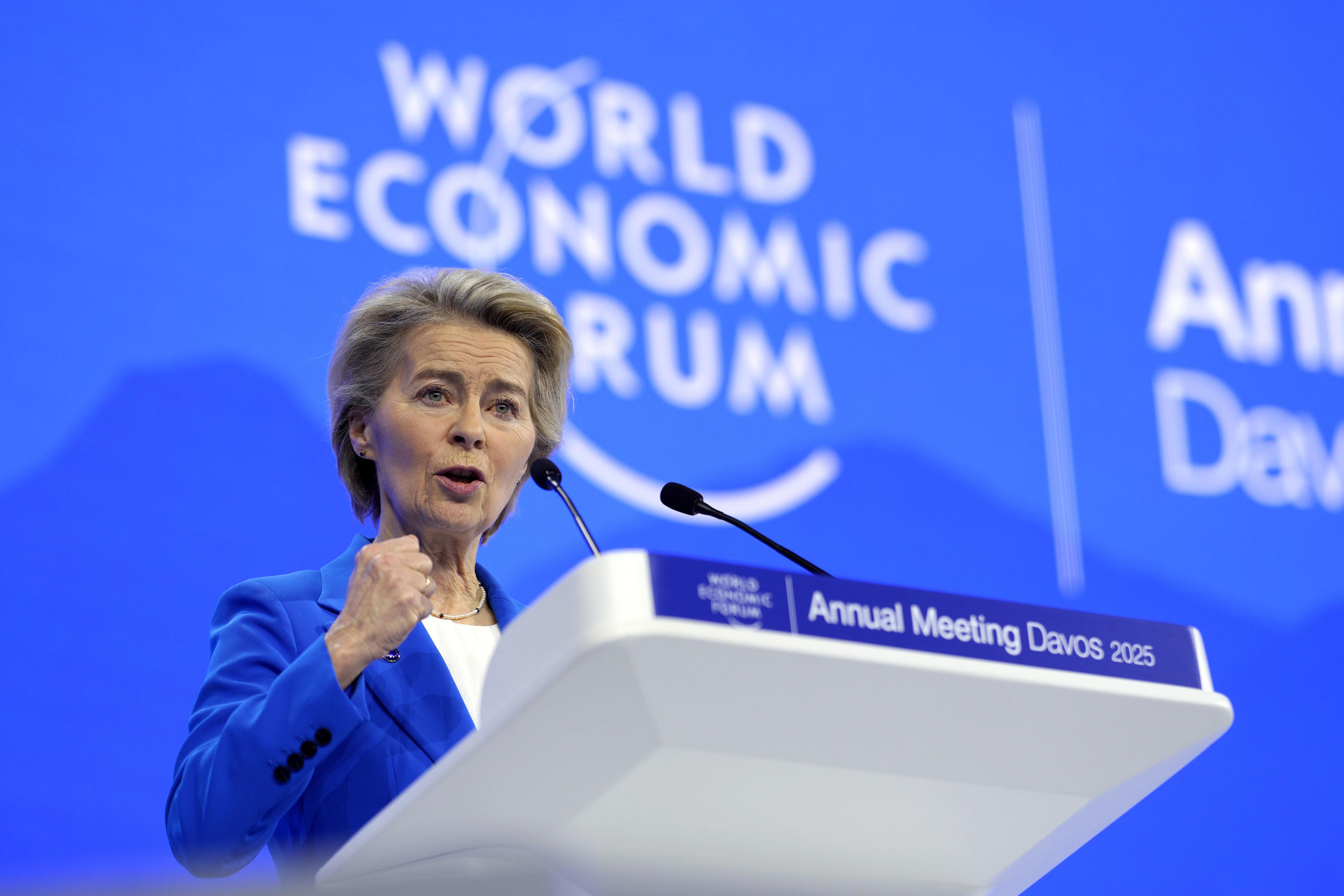 The President of the European Commission, Ursula Von der Leyen, this Tuesday in Davos