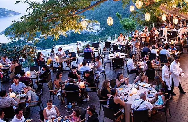 Terrace of the Zibu restaurant in the Golden Zone.