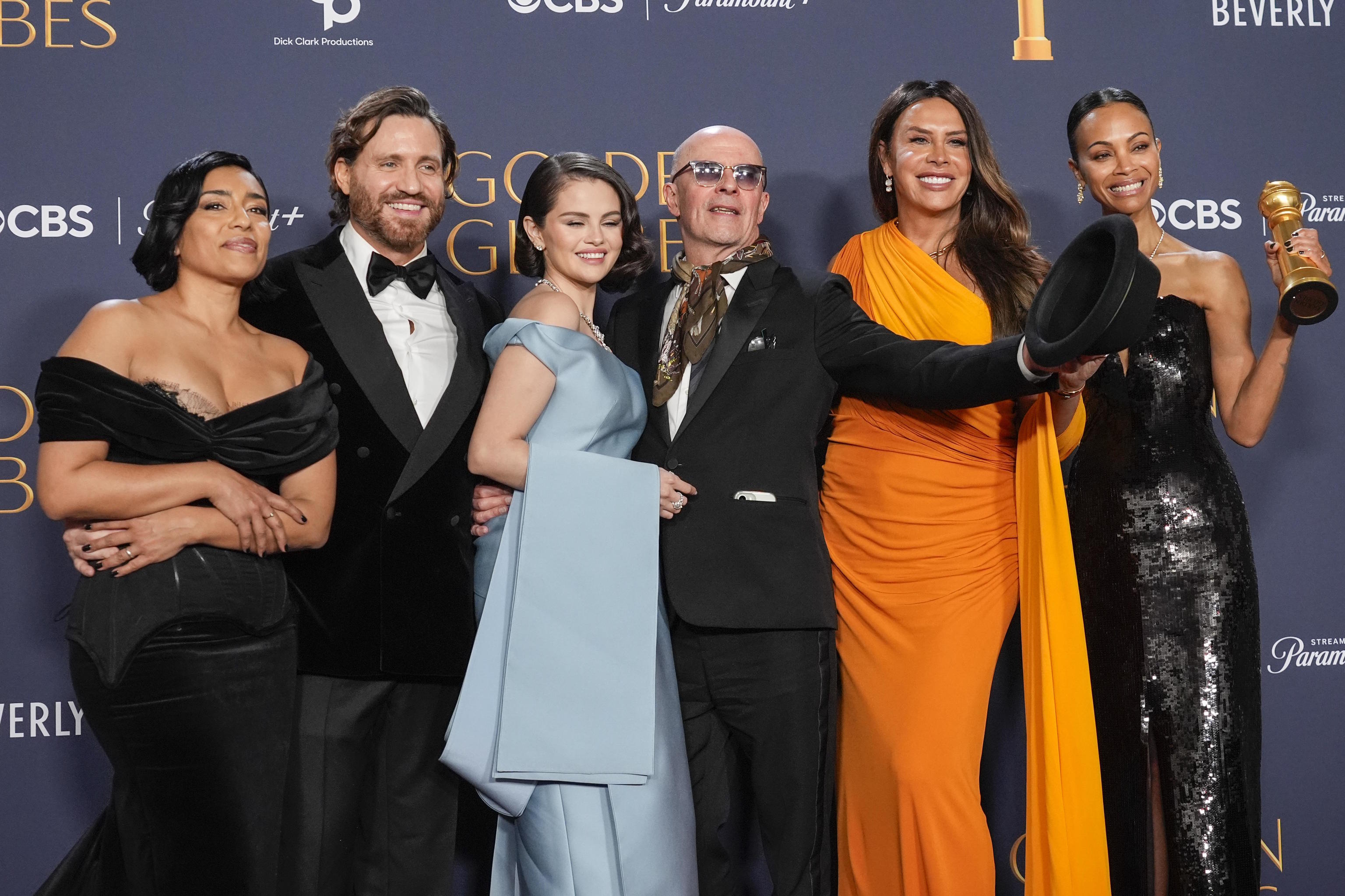 "Emilia Perez" team during the 82nd Golden Globes.