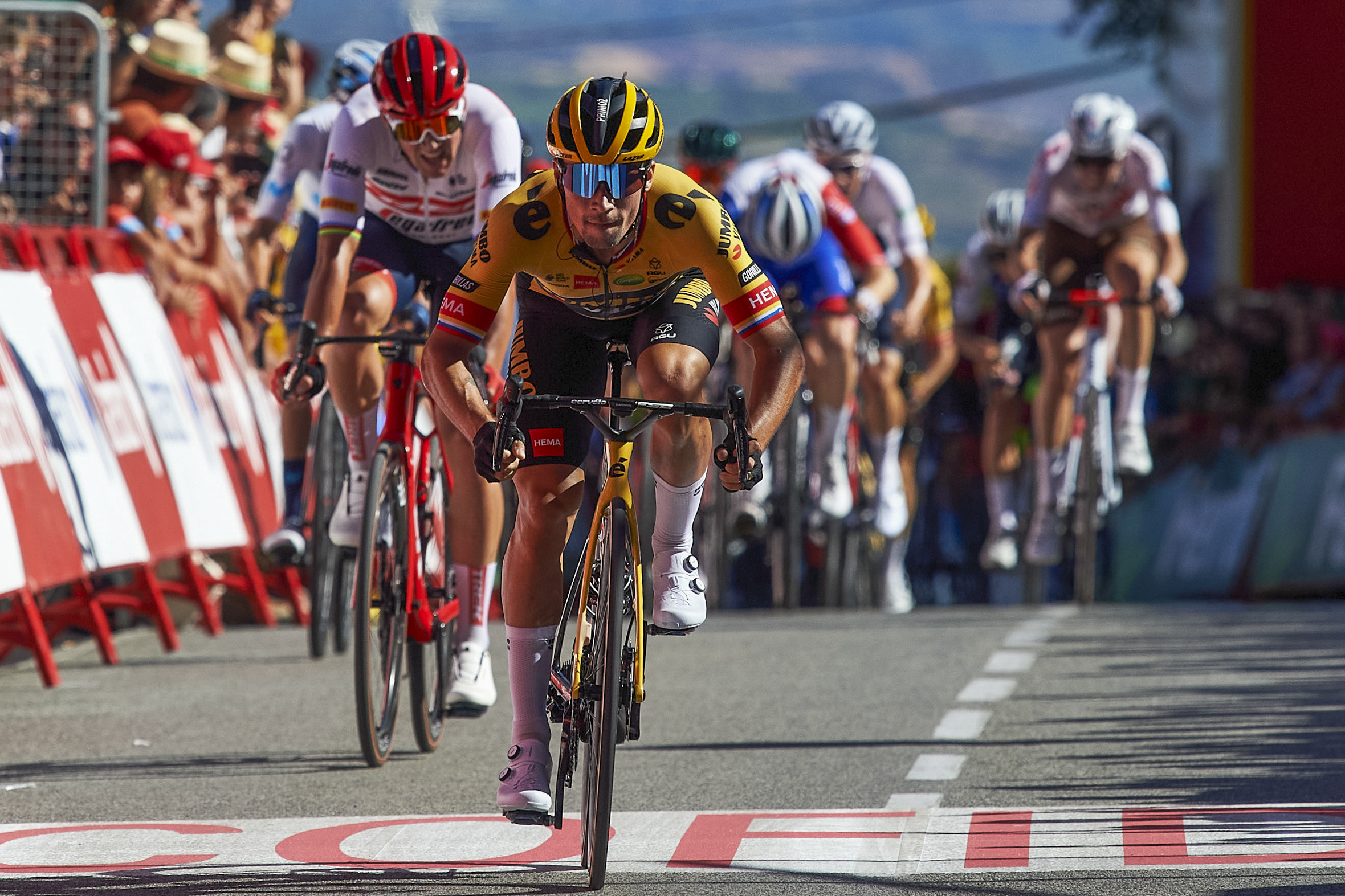 lovenian rider Primoz Roglic of Jumbo Visma team.