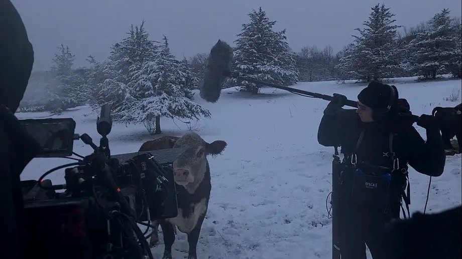 Filming moment in the mountains of New York state.